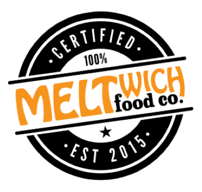 Logo with the word 'MELTWICH' in orange, stylized font.