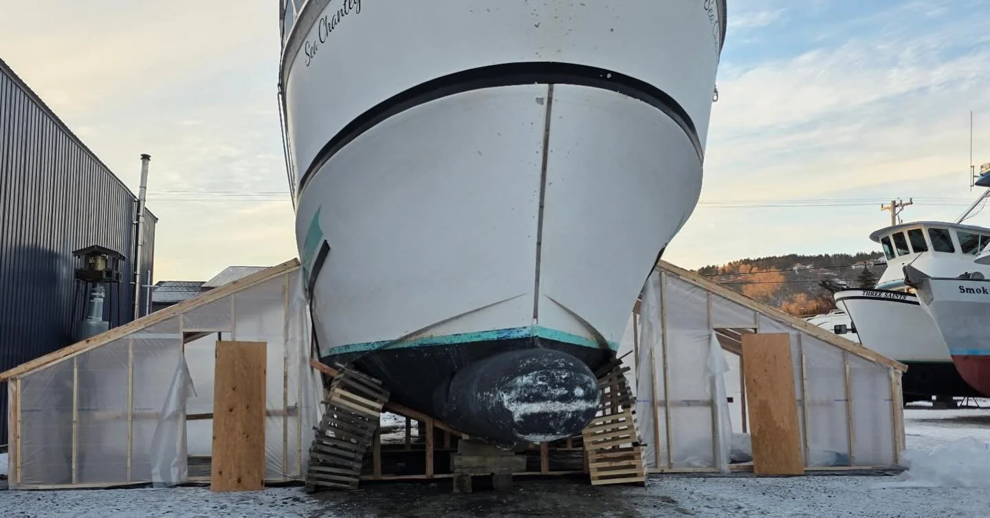 The F/V Sea Chantey being fitted with stabilizer wings in the Northern Enterprises Boat Yard. Homer&rsquo;s marine trades are bringing quality workmanship and innovation to Alaska&rsquo;s maritime community and Northern Enterprises is providing a gre