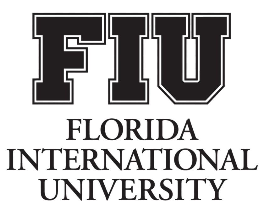 Logo of Florida International University with large stylized 'FIU' letters at the top and 'Florida International University' written below.
