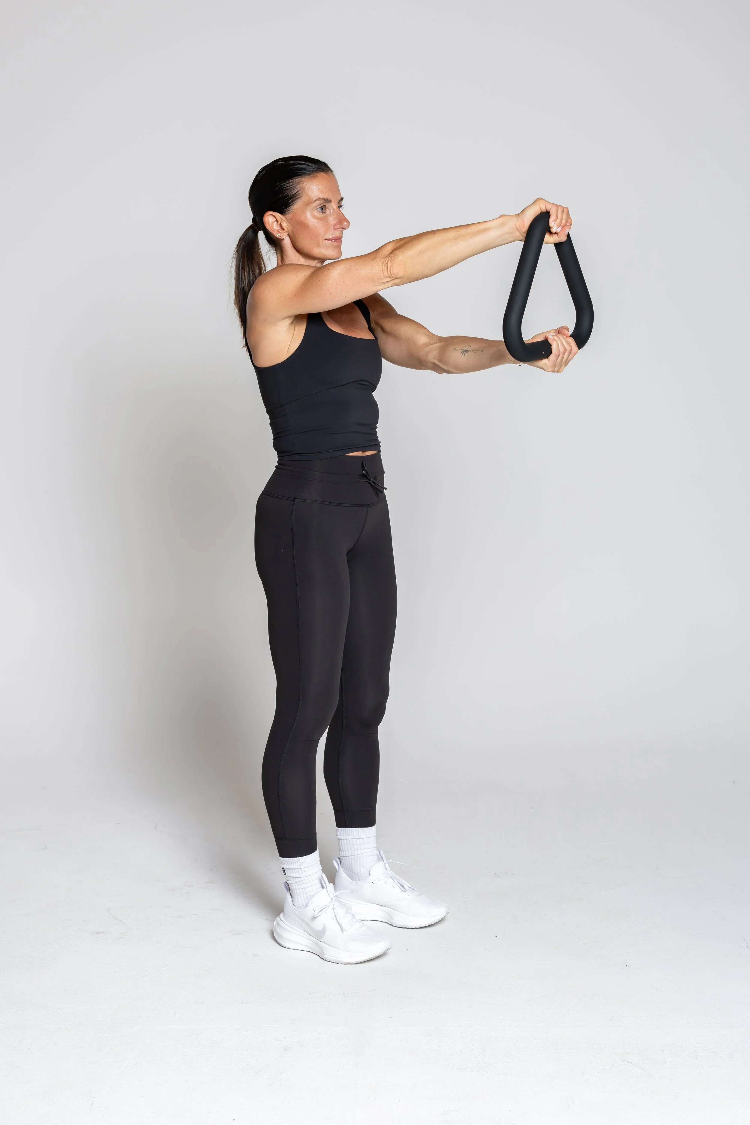 Bus Driver – Extend arms straight and rotate side to side to fire up shoulders and obliques.