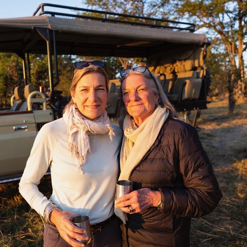 Jean and Ahdina on Safari