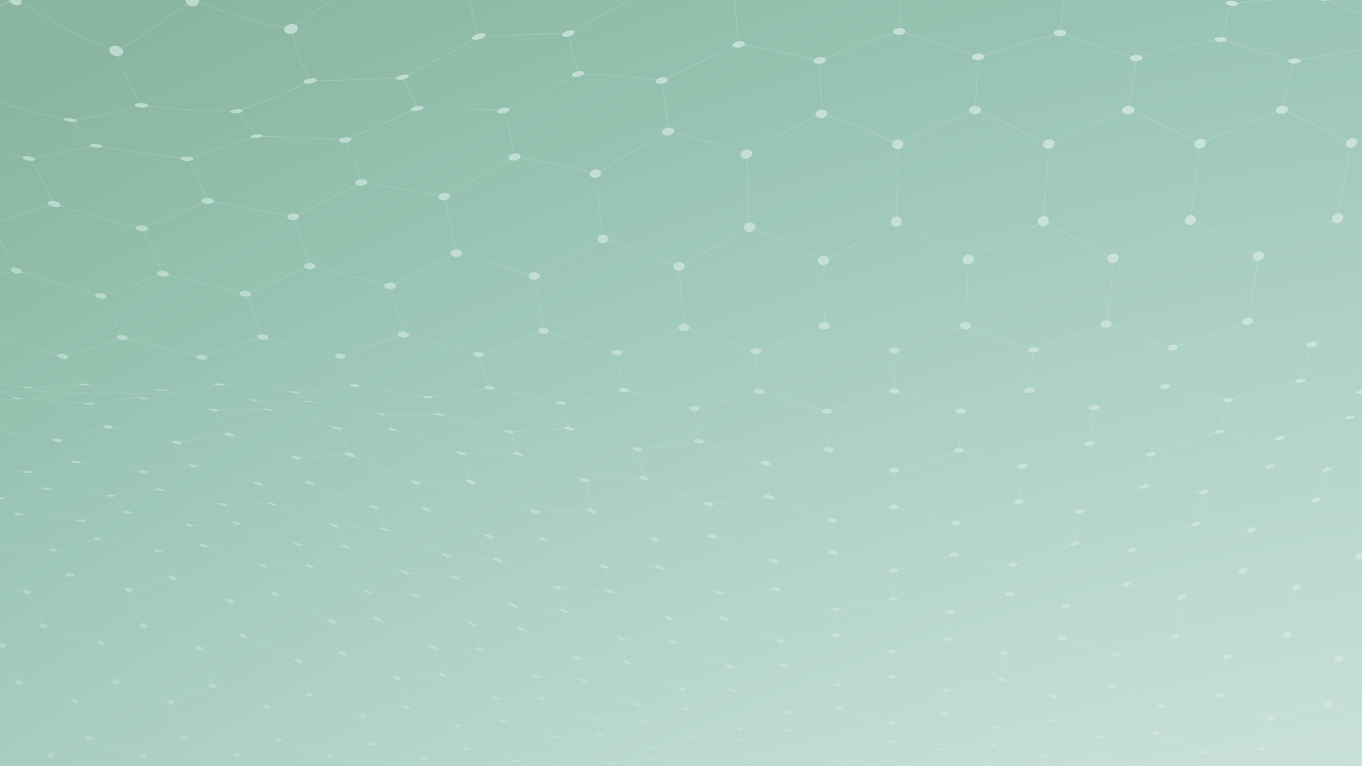 Fondo azul con patrón de hexágonos y puntos blancos conectados por líneas finas