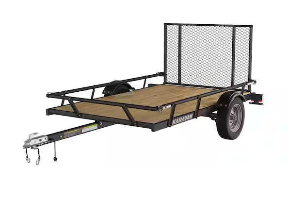5 ft. x 8 ft. Wood Floor Utility Trailer w/ Sliding Rail System