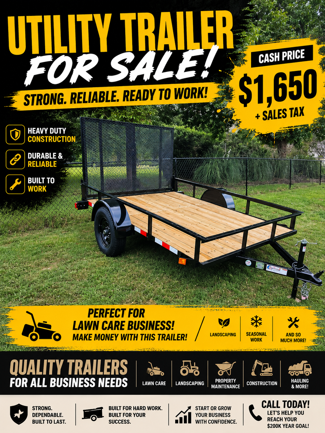 6x10 Georgia Currahee LE610 Utility Trailer