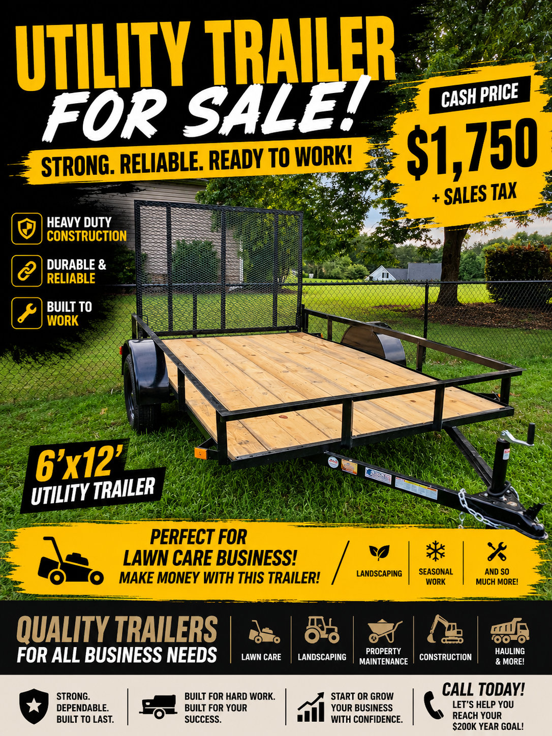 Currahee 6.4x12 Utility Trailer