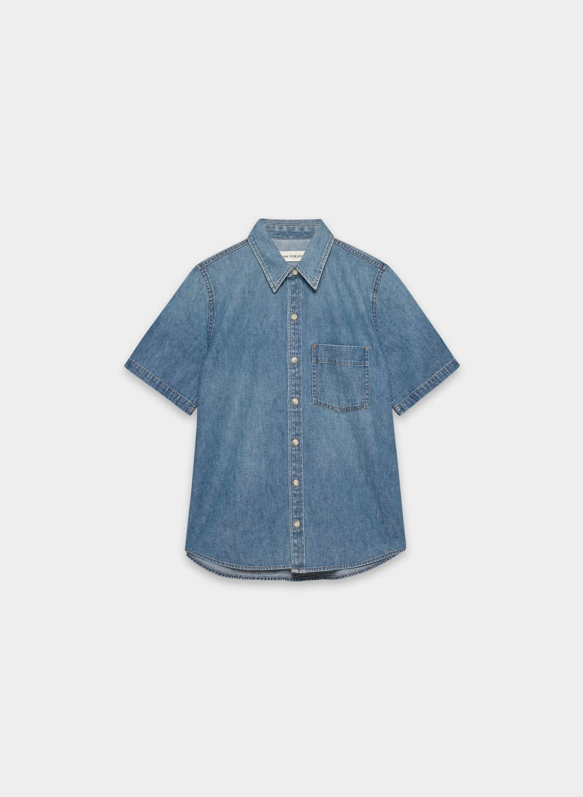 Denim Forum The '90s Vintage Shortsleeve Denim Shirt