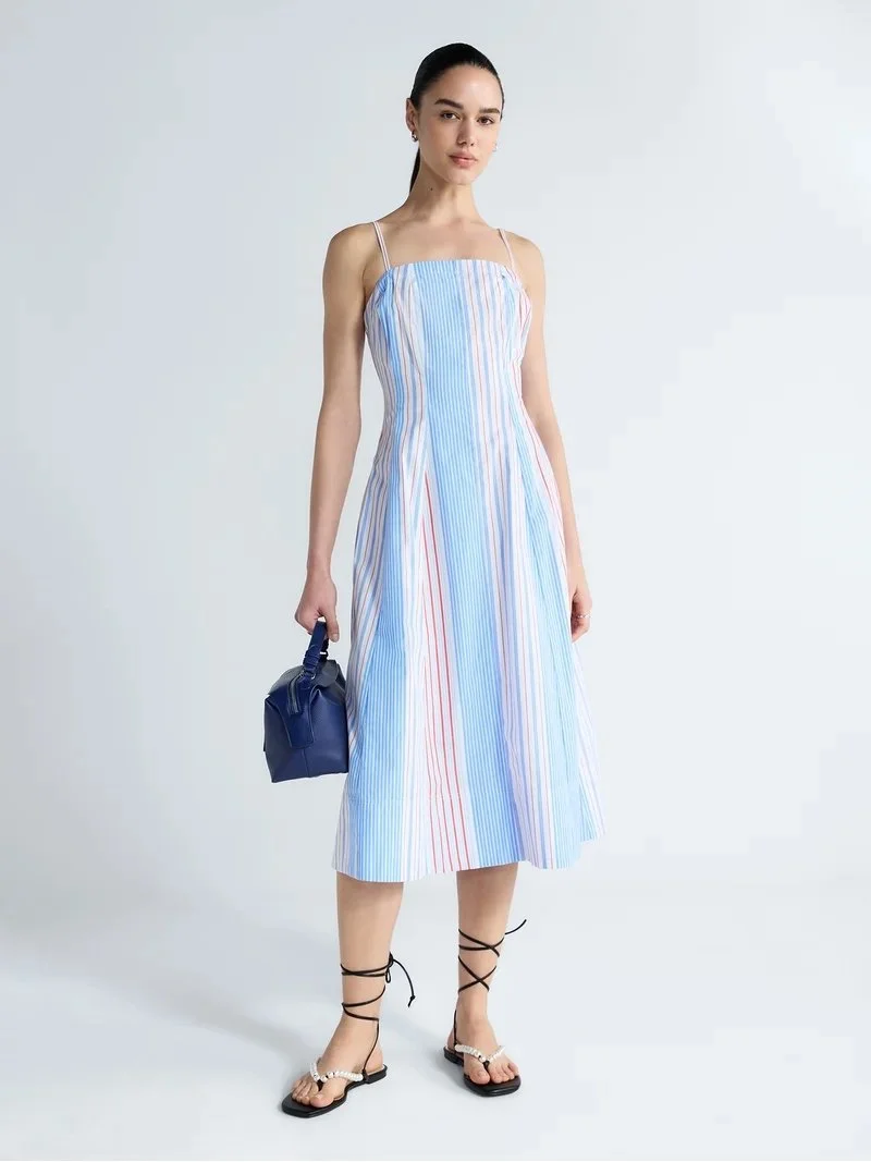 Woman wearing midi dress