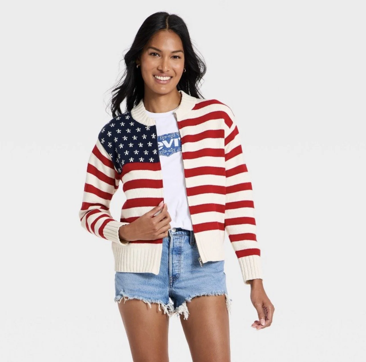 Flag Sweater Cardigan