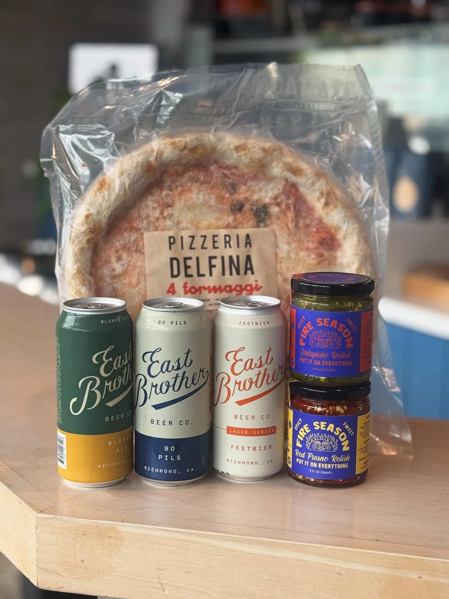 Join us tonight from 5&ndash;7 PM for an East Brothers Beer Tasting 🍺 &mdash; smooth, balanced brews perfect for fall! Pair your pint or glass of wine with our special tapa: Fire Season Relish atop Delfina Pizza &mdash; a flavorful bite you won&rsqu