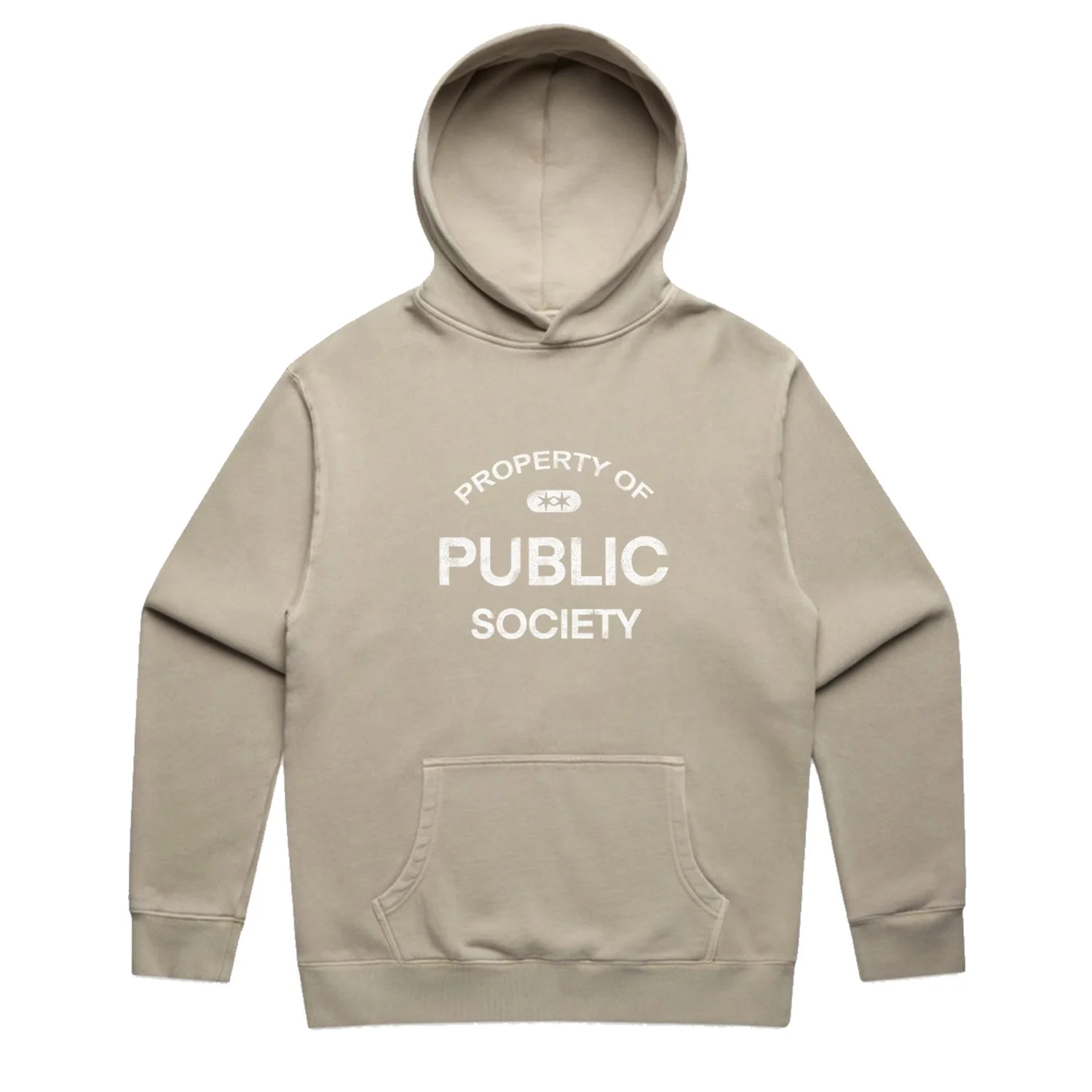 Property of Public Society Hoodie in Taupe