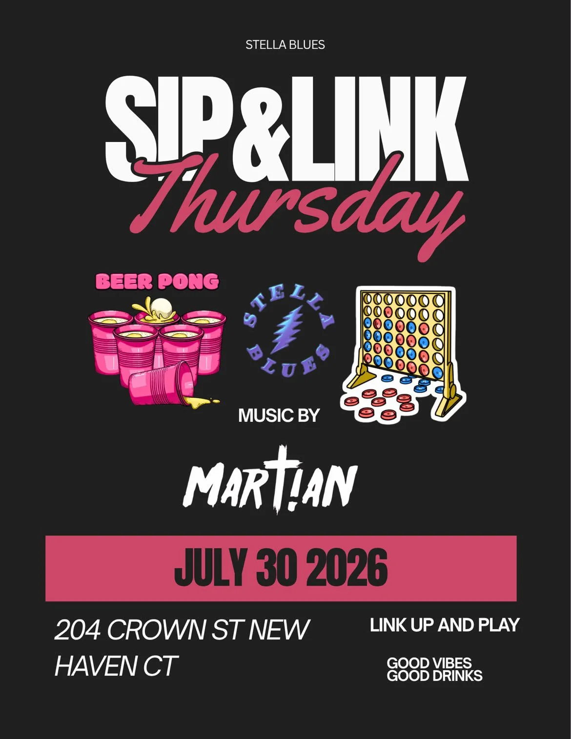DJ Martian Sip & Link Thursday: Beer Pong and Games!