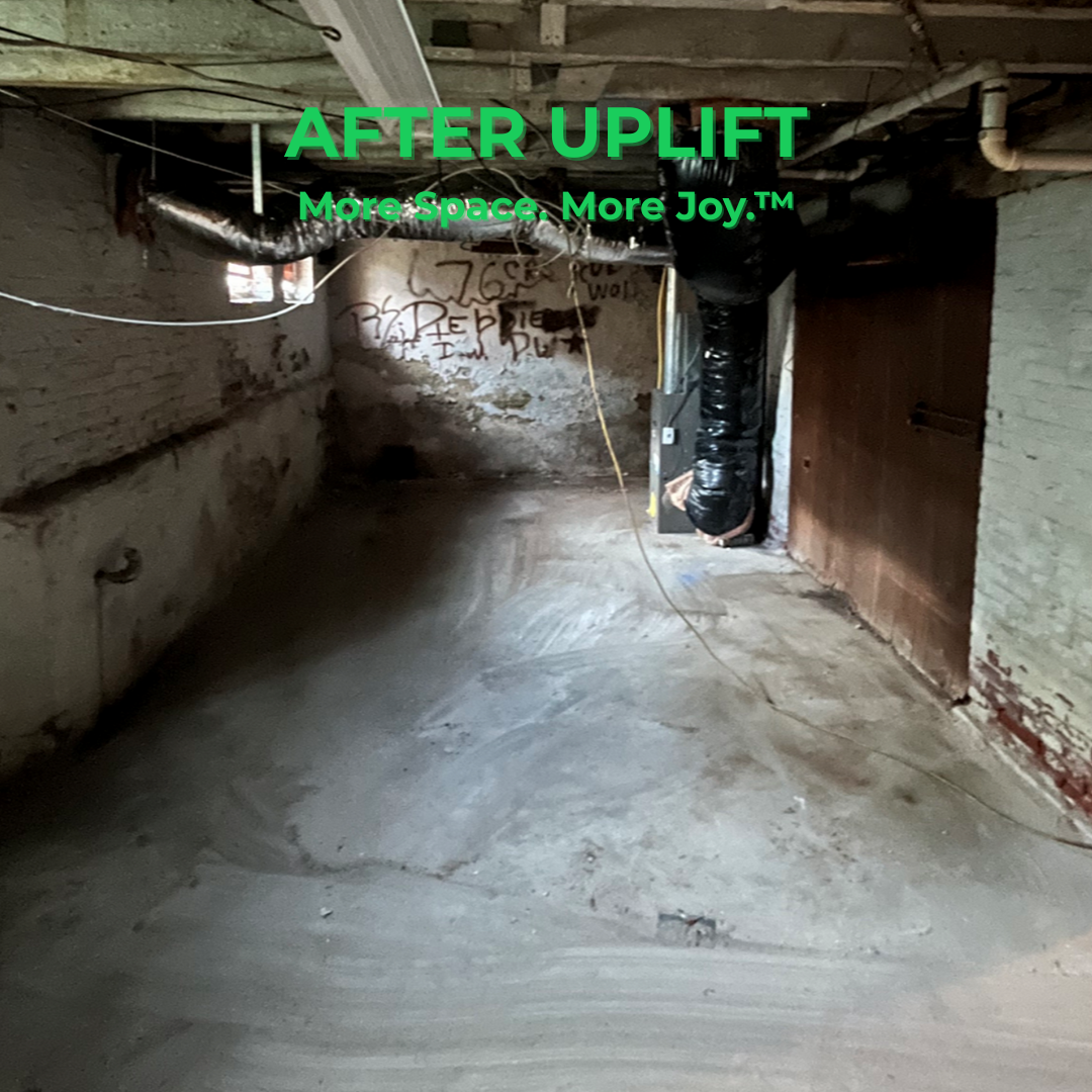 After Uplift Junk Solutions' basement cleanout, showing the newly cleared space in a home on the Main Line, PA.