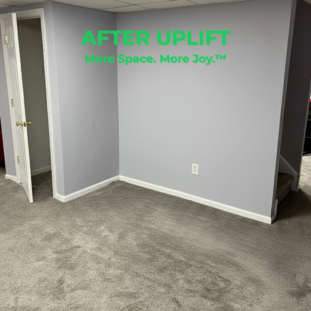 After Uplift Junk Solutions' treadmill removal, showing the newly cleared space in a home in Philadelphia, PA.