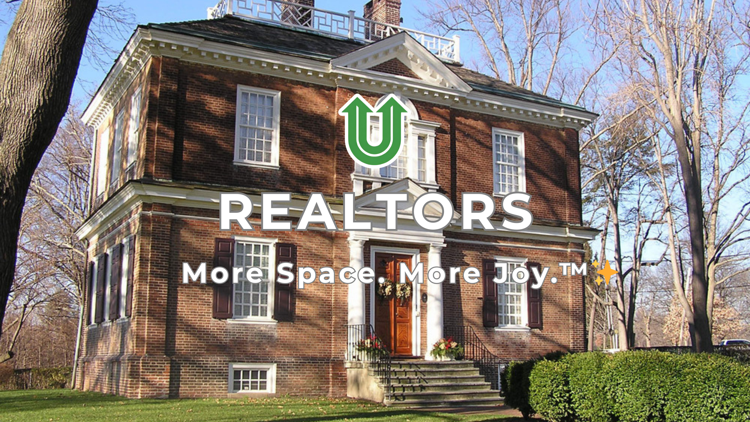 Branded photo from Uplift Junk Solutions showing a pre-sale cleanout for realtors. The image features the green Uplift “U” brand mark and the ‘More Space. More Joy.™ ✨’ tagline.