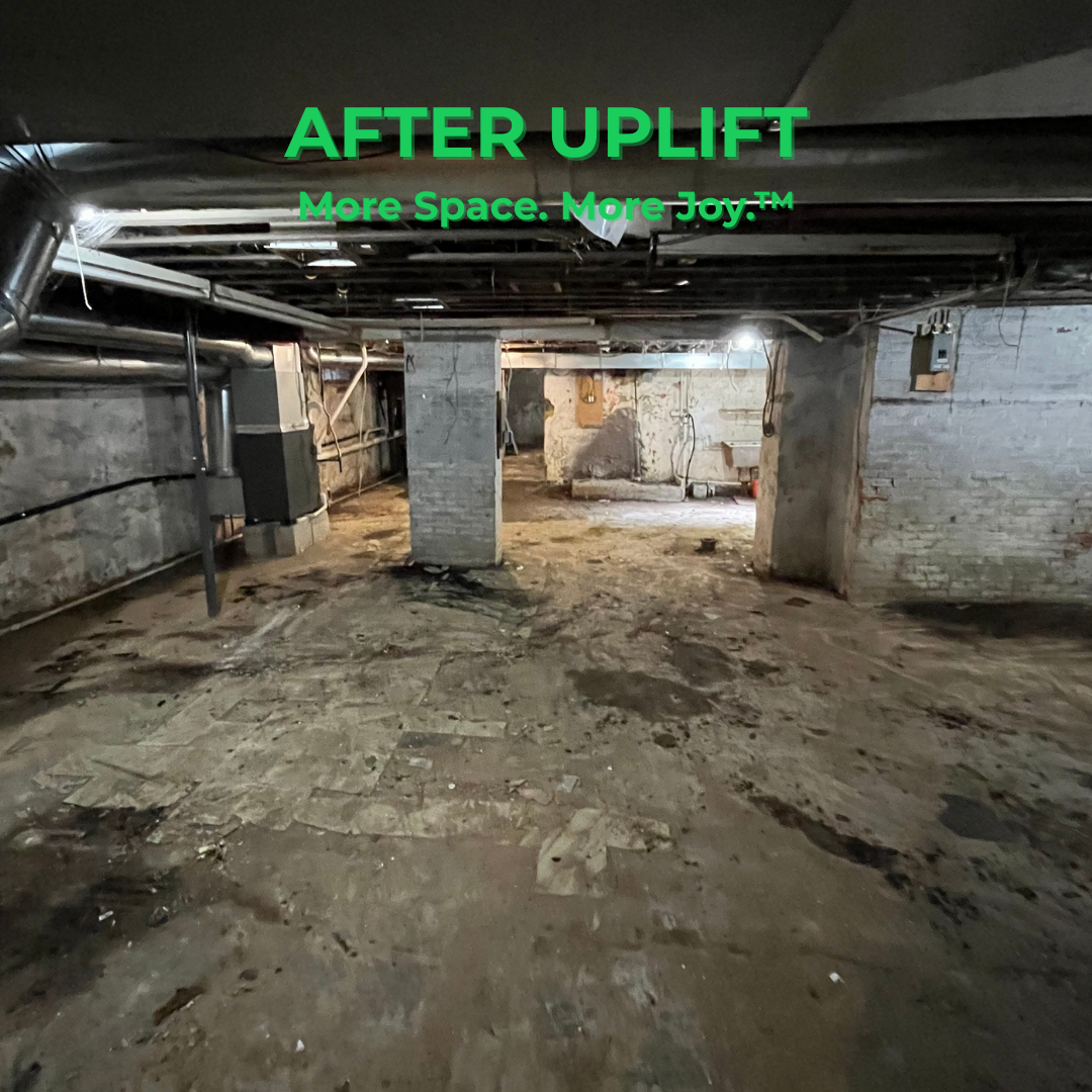 After Junk Solutions' basement cleanout, showing the newly cleared space in a home on the Main Line, PA.