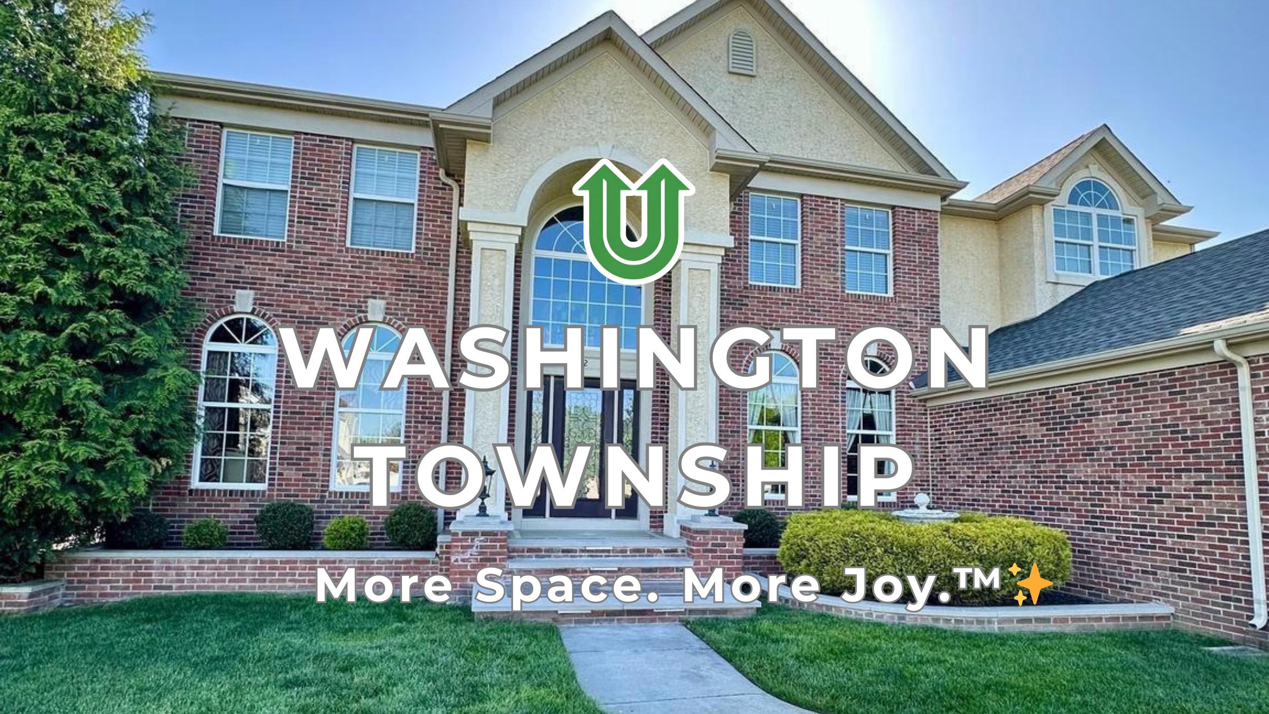 Branded photo from Uplift Junk Solutions showing a cleanout for a home in Washington Township, Gloucester County, NJ. The image features the green Uplift “U” brand mark and the ‘More Space. More Joy.™ ✨’ tagline.