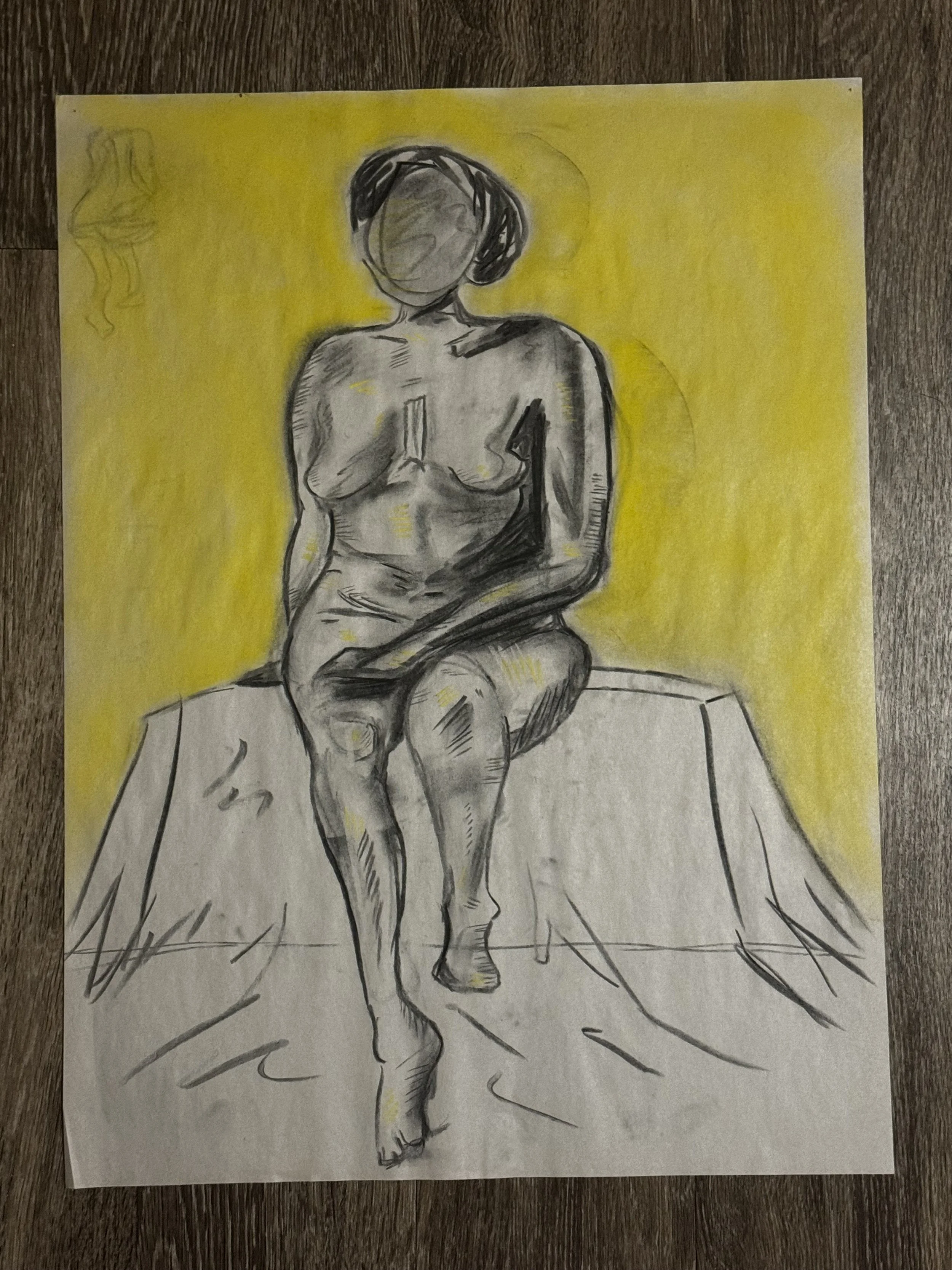 Female Sitting Foward