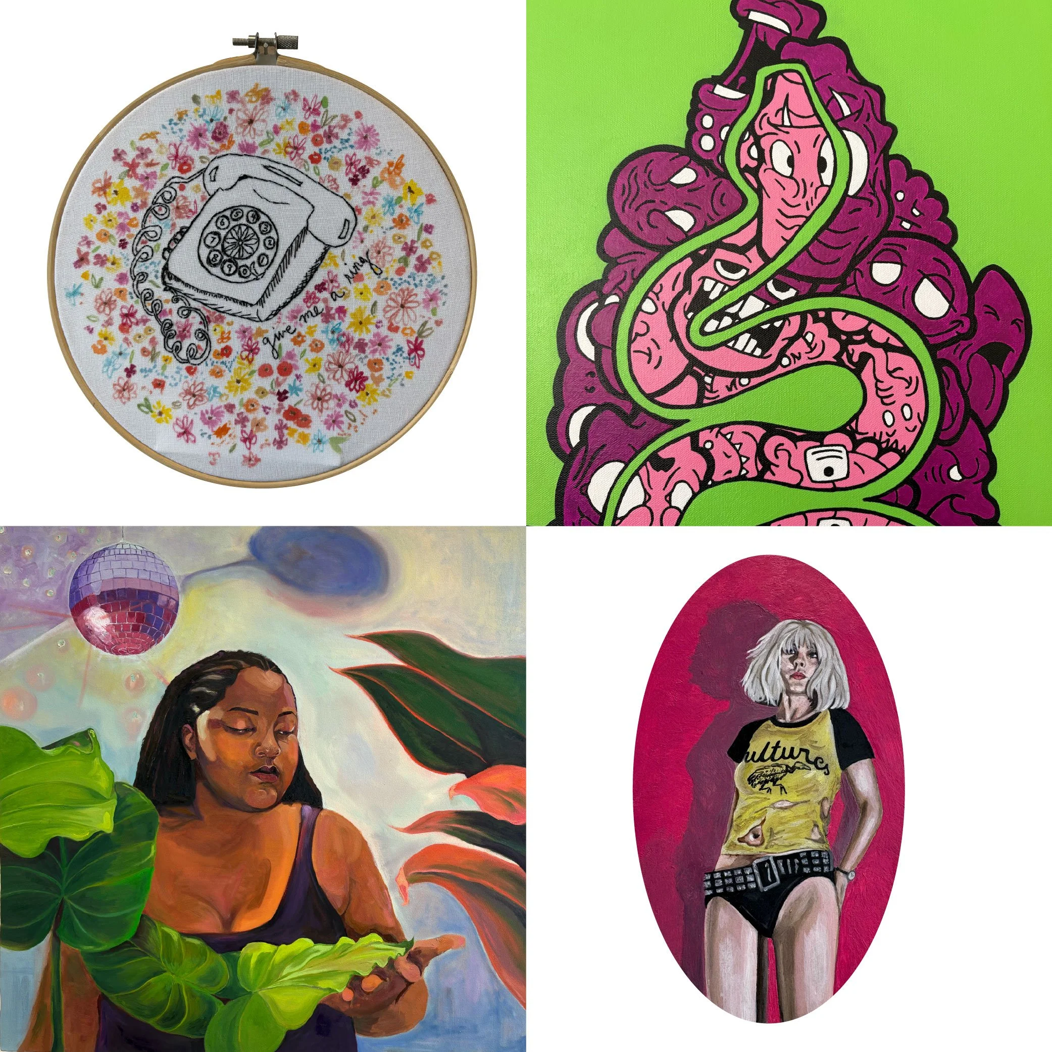 1) Give Me a Ring by Joy Andrews @Melikey_art
2) Year of the Snake by Matthew Barrett @mattbarrett_art
3) Who? ME! by MaKaivynn Stevenson @lovemolsart_
4) Platinum Blonde by Zoë Meers @zoe.meers