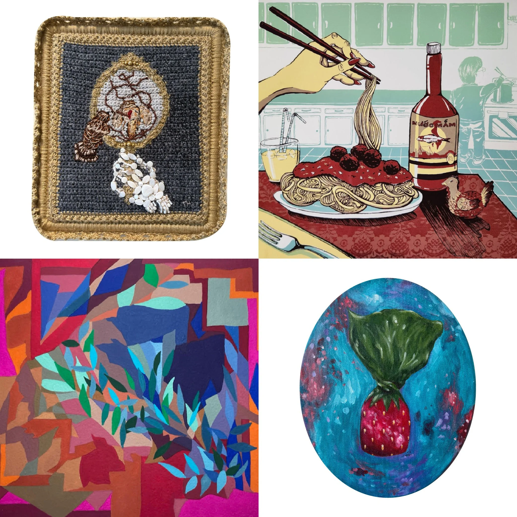 1) Your Fault by Mikelle Hagedorn @mikellecreates
2) Mời Ông Bà Nội, ăn Spaghetti by Paige Nguyen
3) Cathedral of Leaves 2 by Ellen Moershel
4) A Study of Delight by Jasmine Jones @artof.jasmine