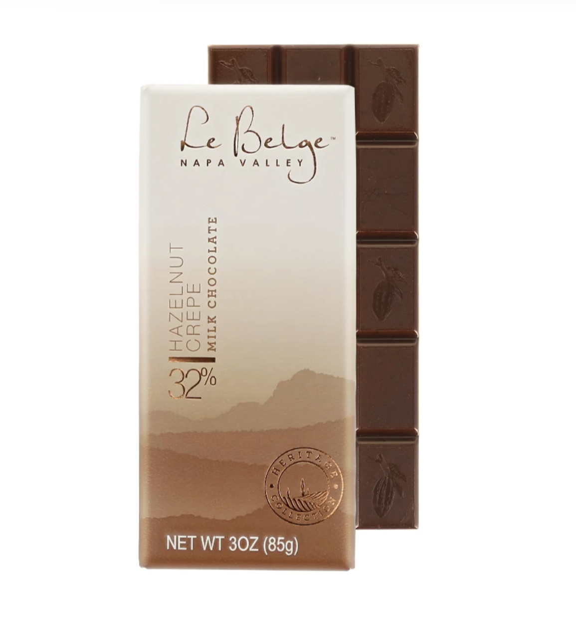 Hazelnut Crepe 32% Milk Chocolate Bar