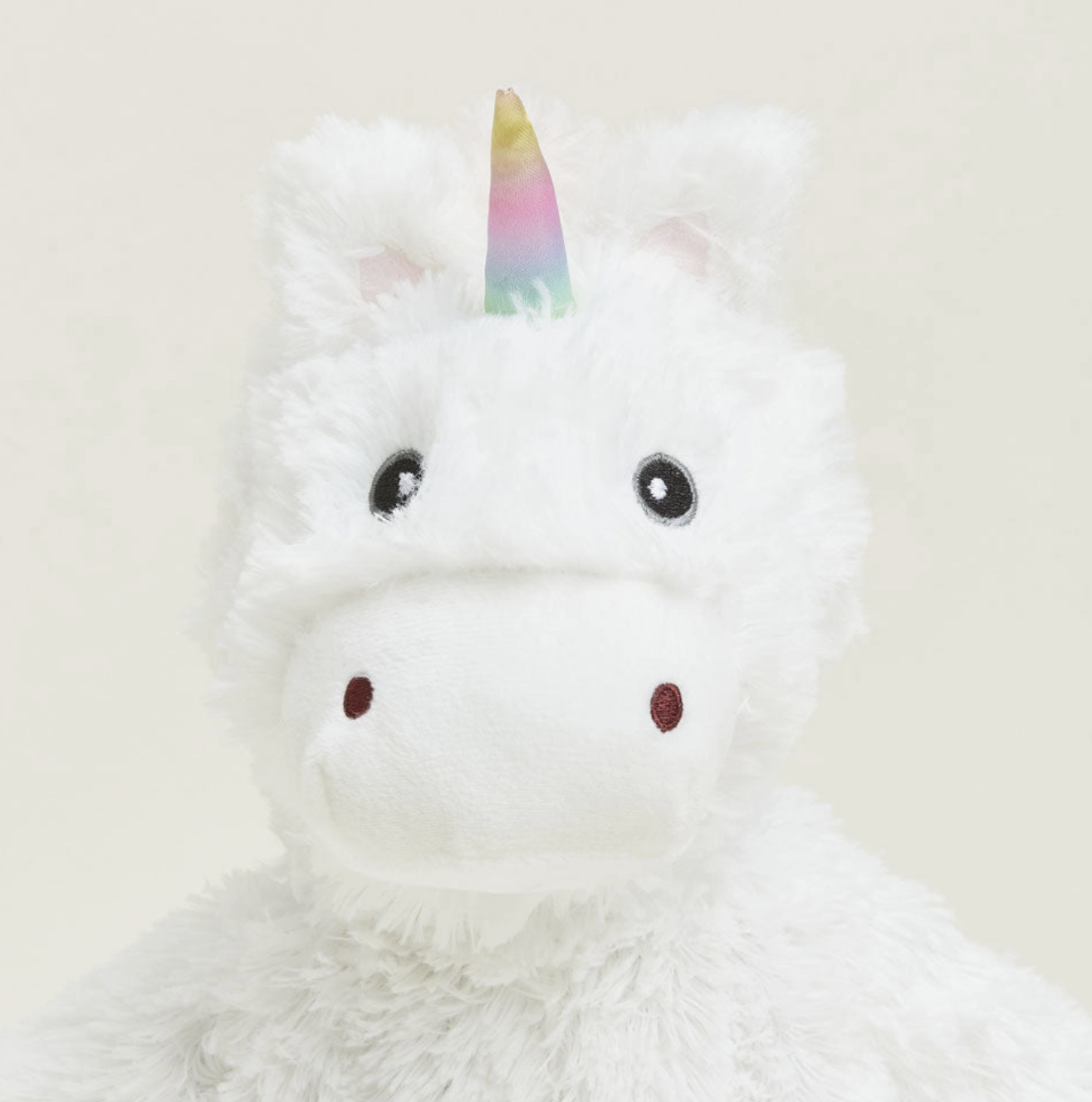 White Unicorn Warmies Up Close.png