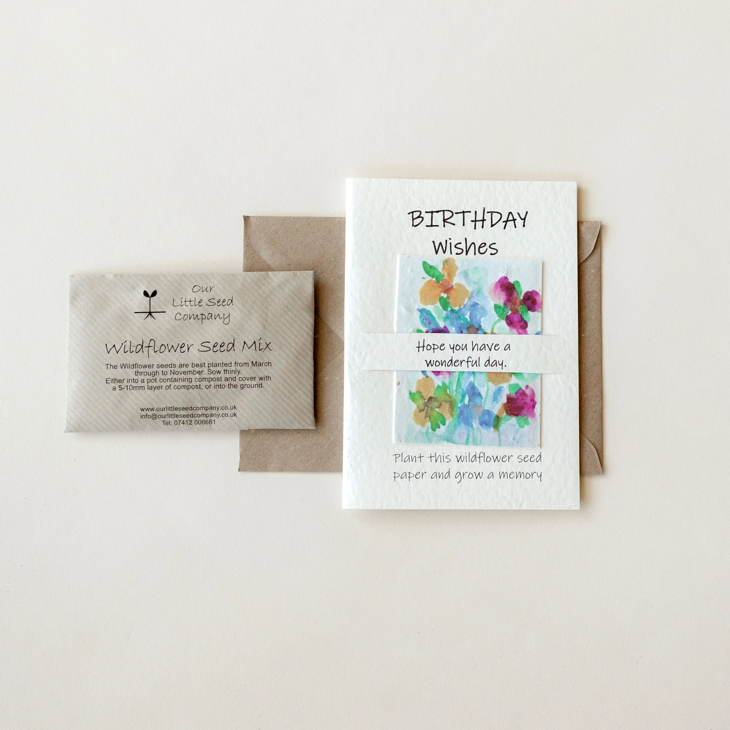 Birthday Wishes Greeting Card, Plantable Seed Paper