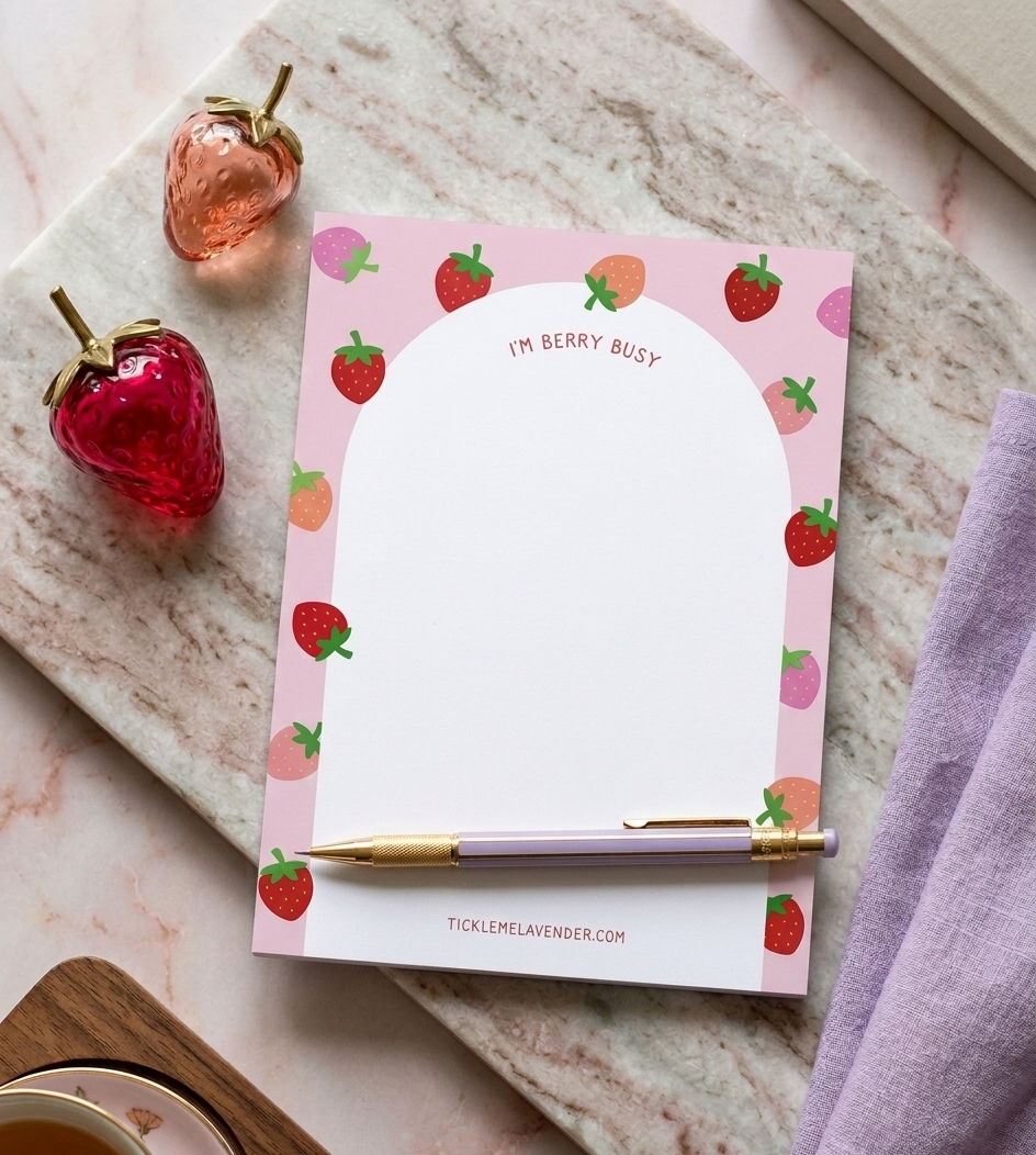 I'm Berry Busy Strawberry Notepad
