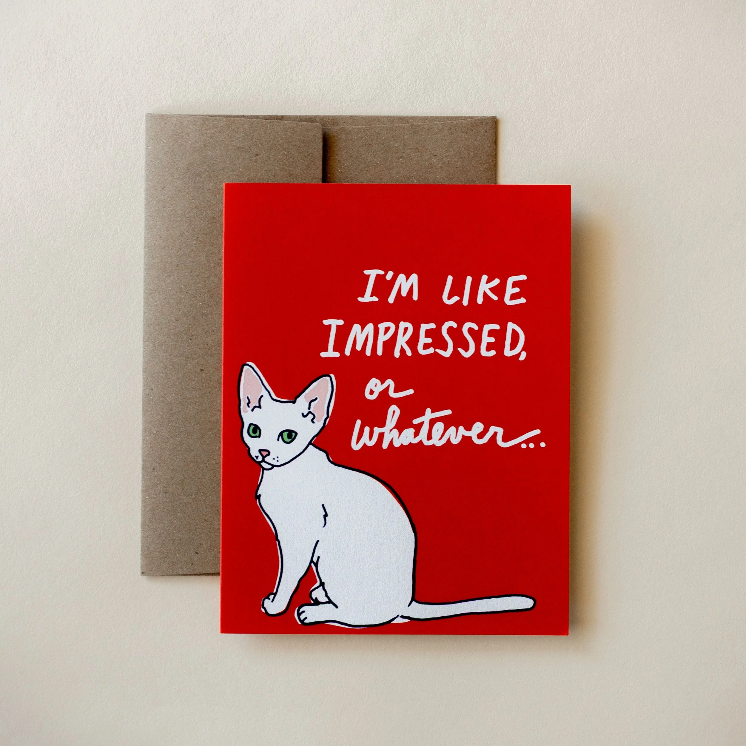 Cat "I'm Like Impressed" Congrats Card