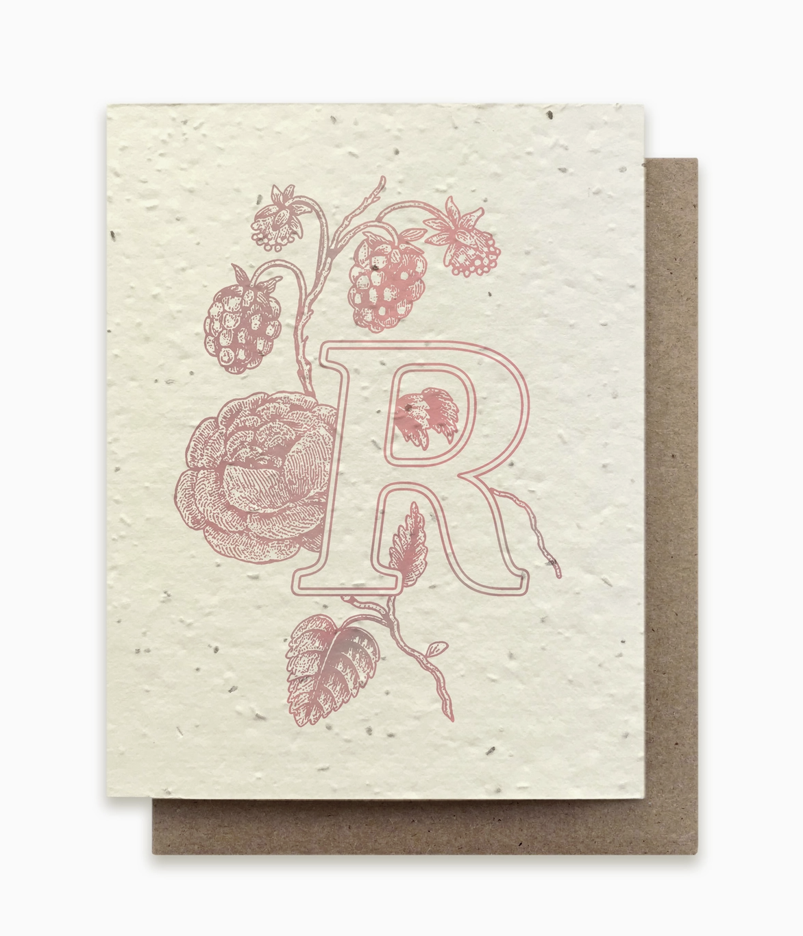 Monogram Alphabet "R" Plantable Wildflower Seed Card