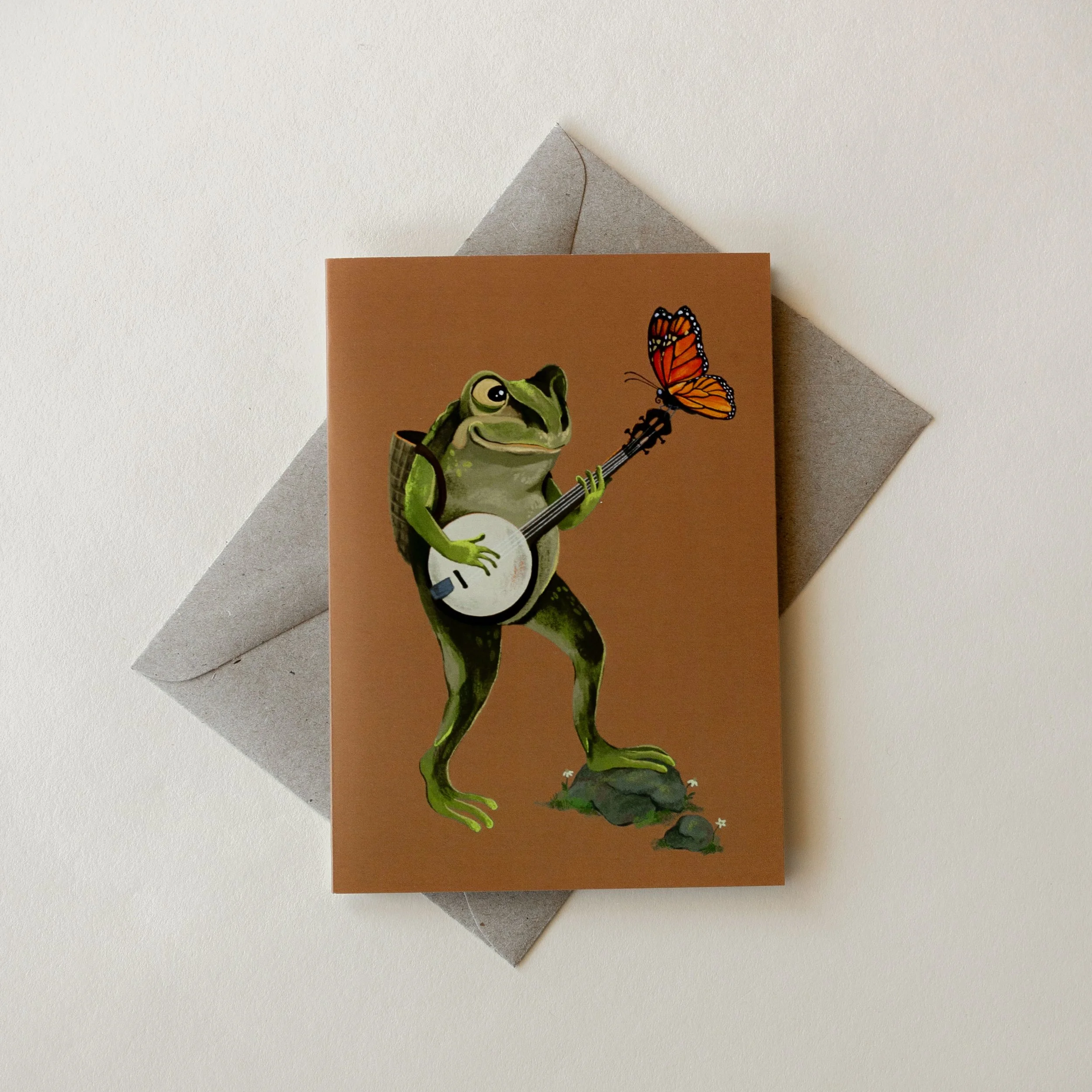 Banjo the Frog Greeting Card