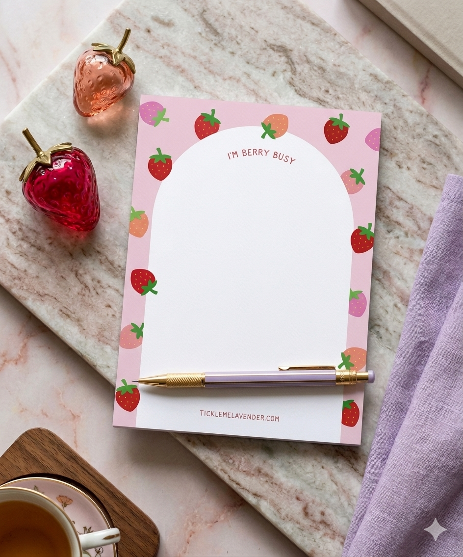 I'm Berry Busy Strawberry Notepad