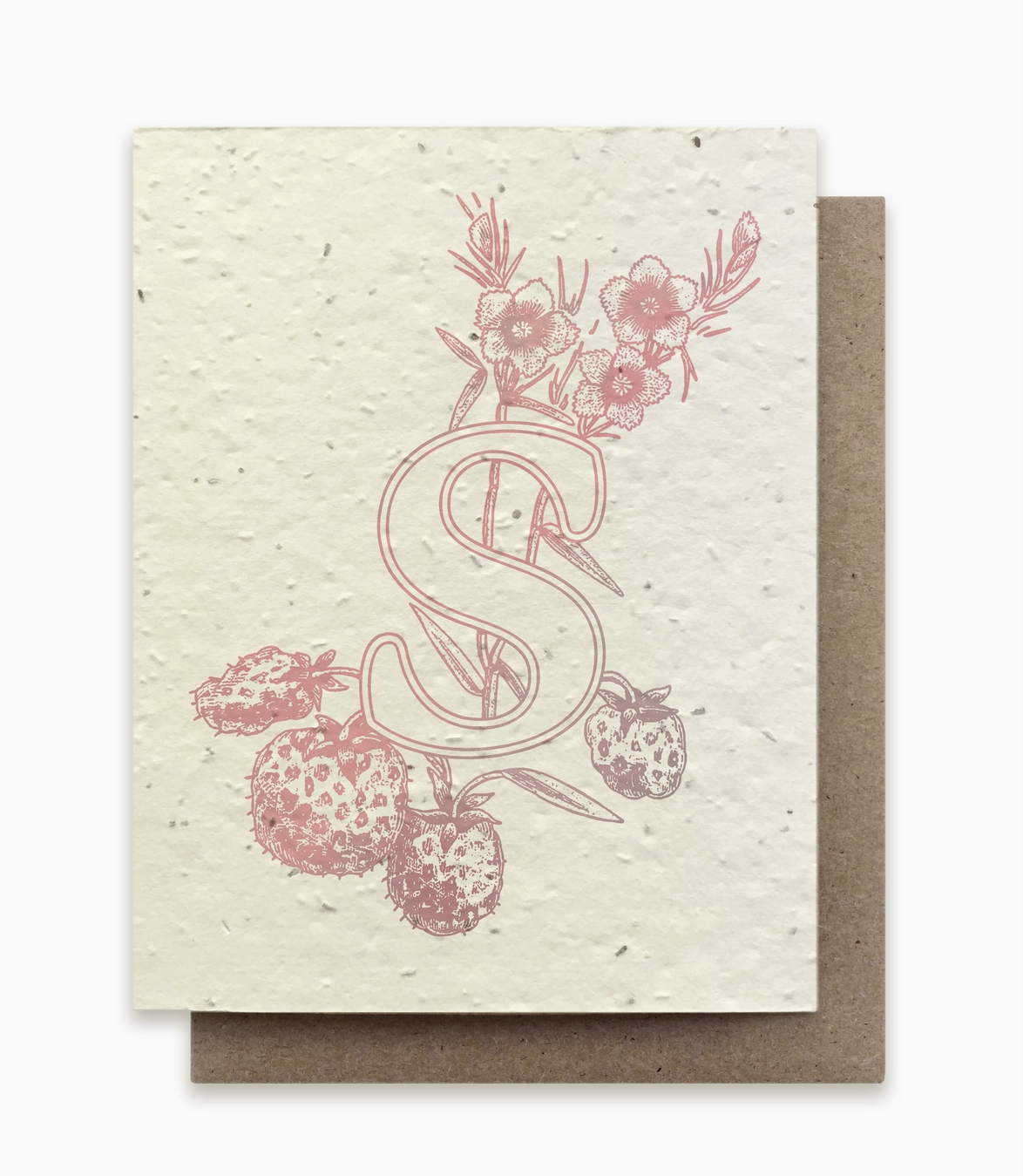 Monogram Alphabet "S" Plantable Wildflower Seed Card