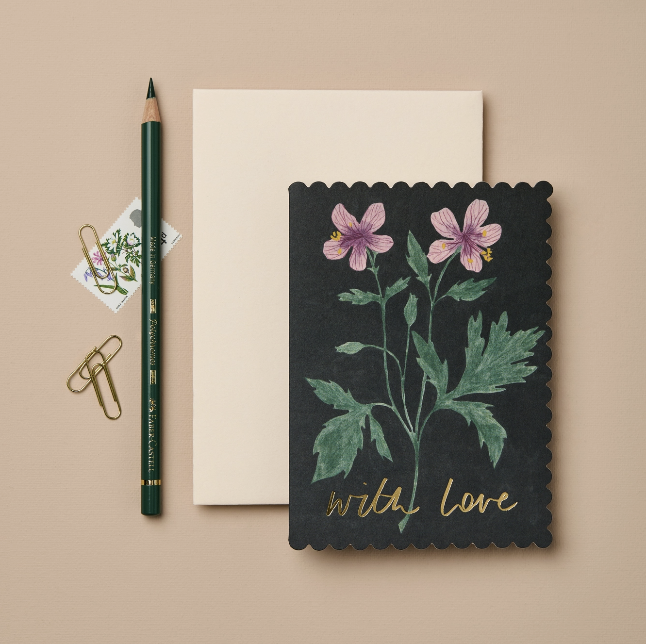 Geranium "With Love" Card