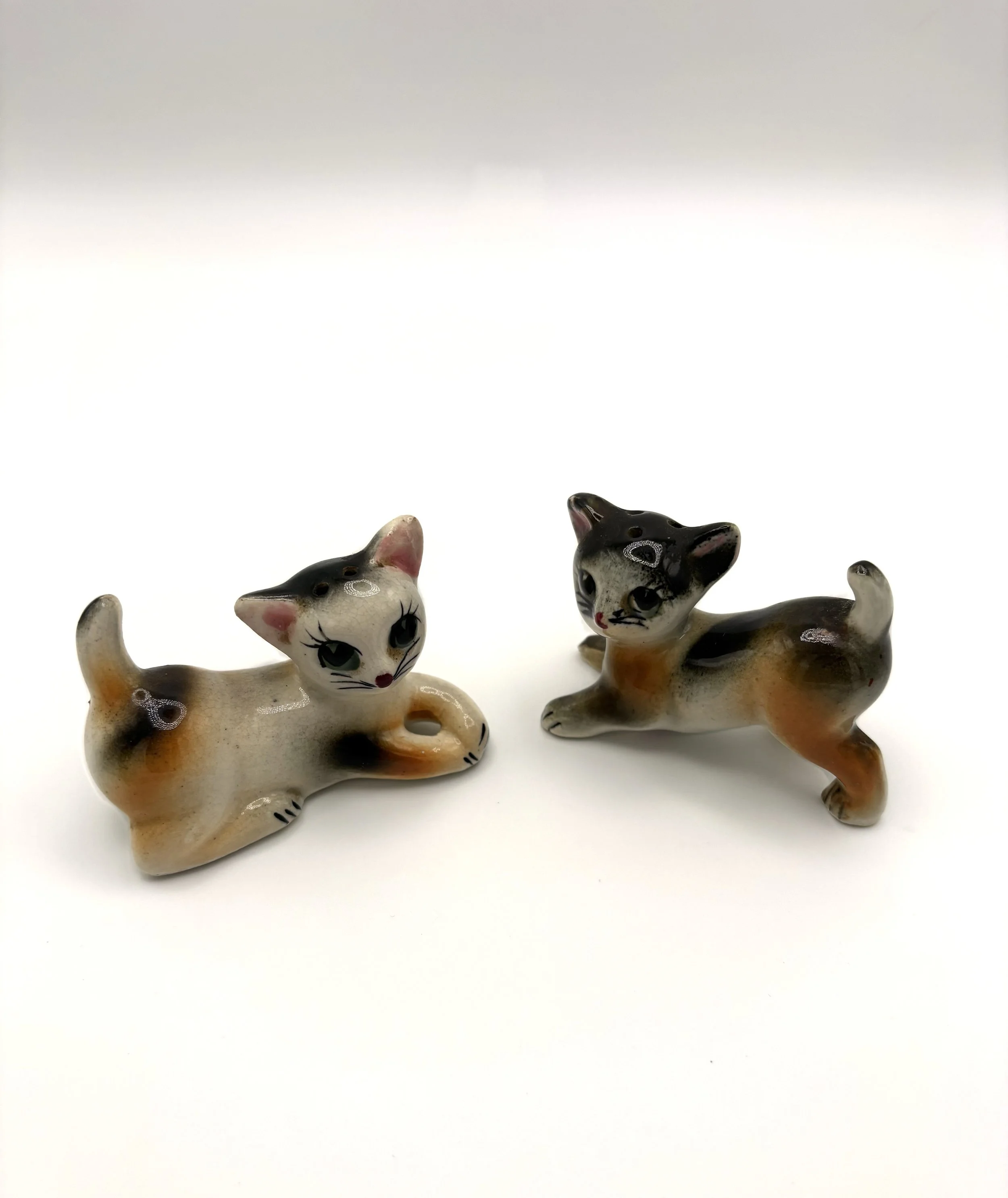Vintage Calico Kitten Salt & Pepper Shakers