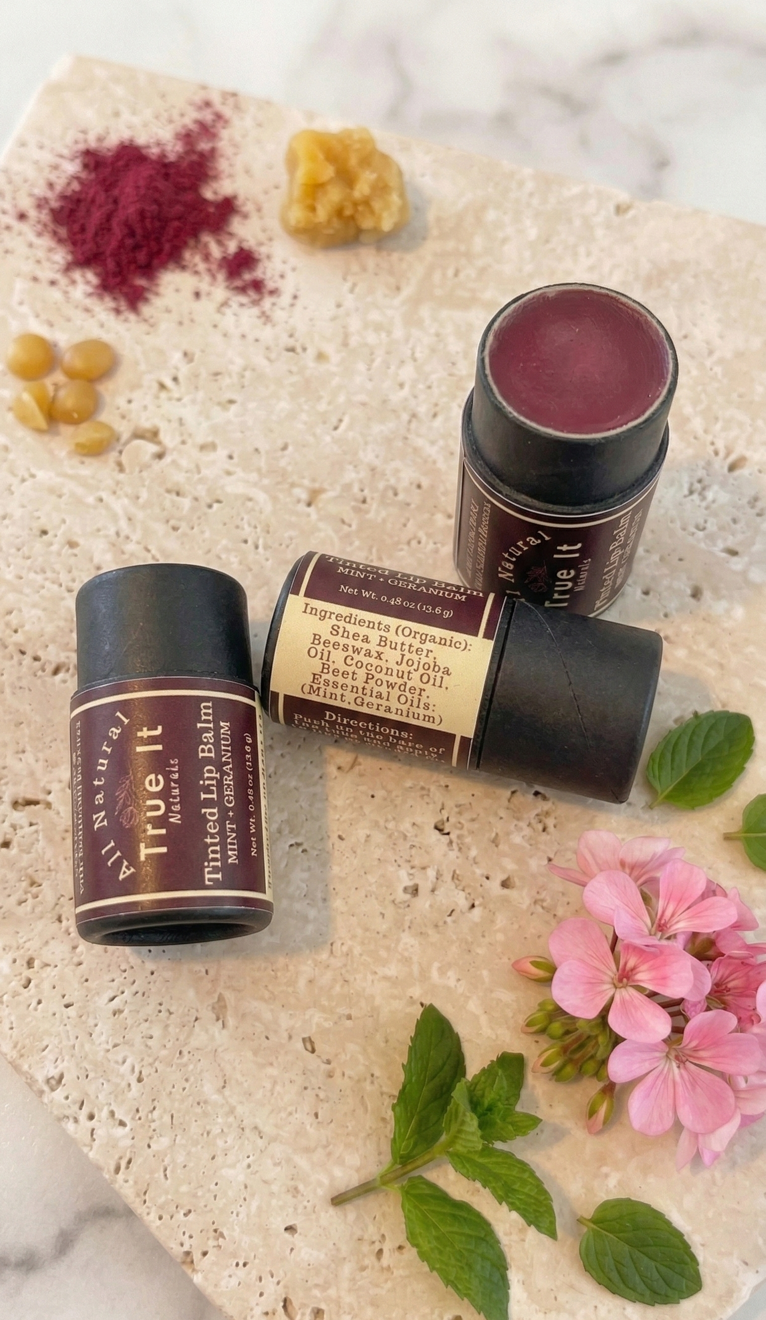 Geranium & Mint Tinted Lip Balm.WEBP
