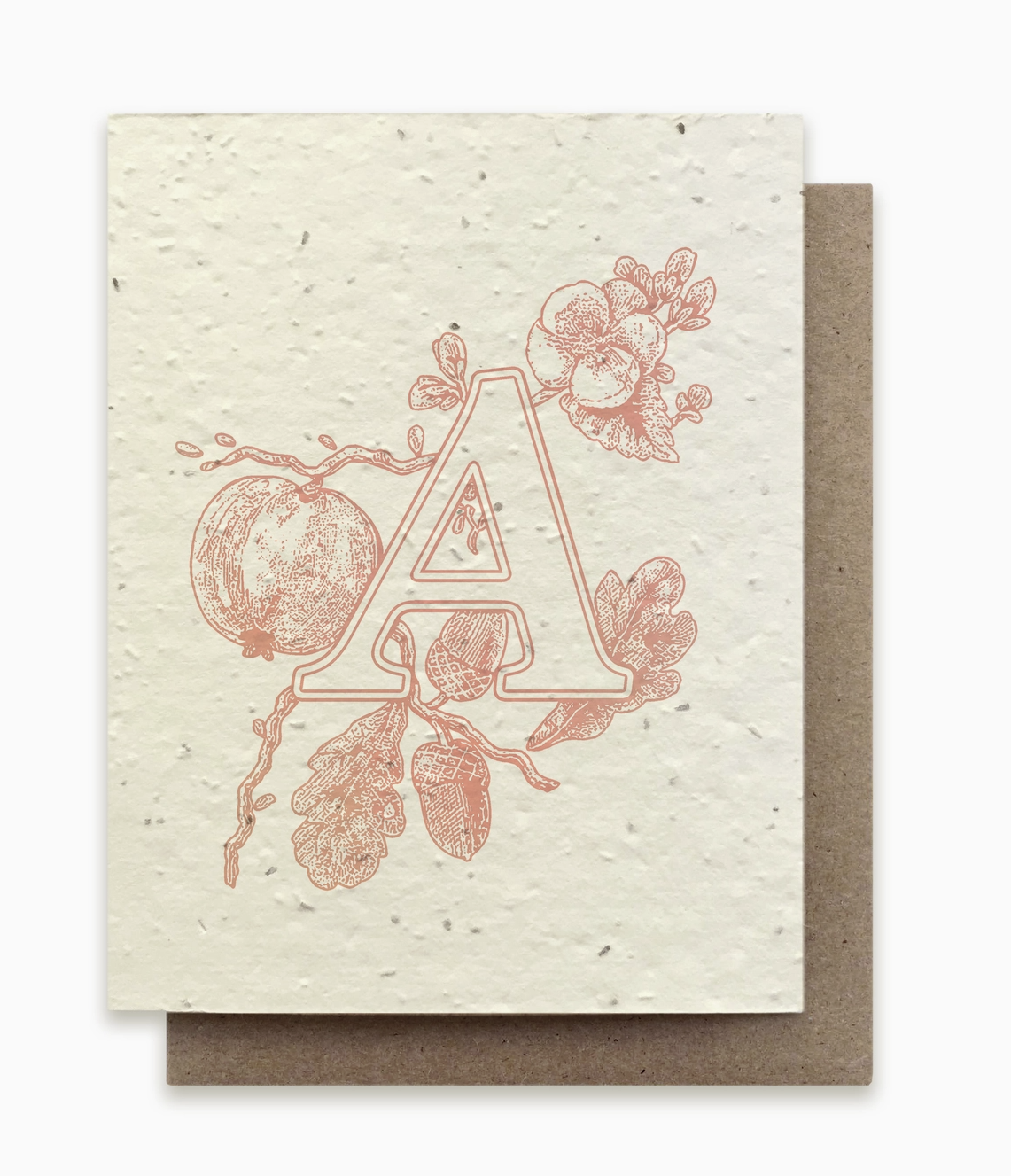 Monogram Alphabet "A" Plantable Wildflower Seed Card
