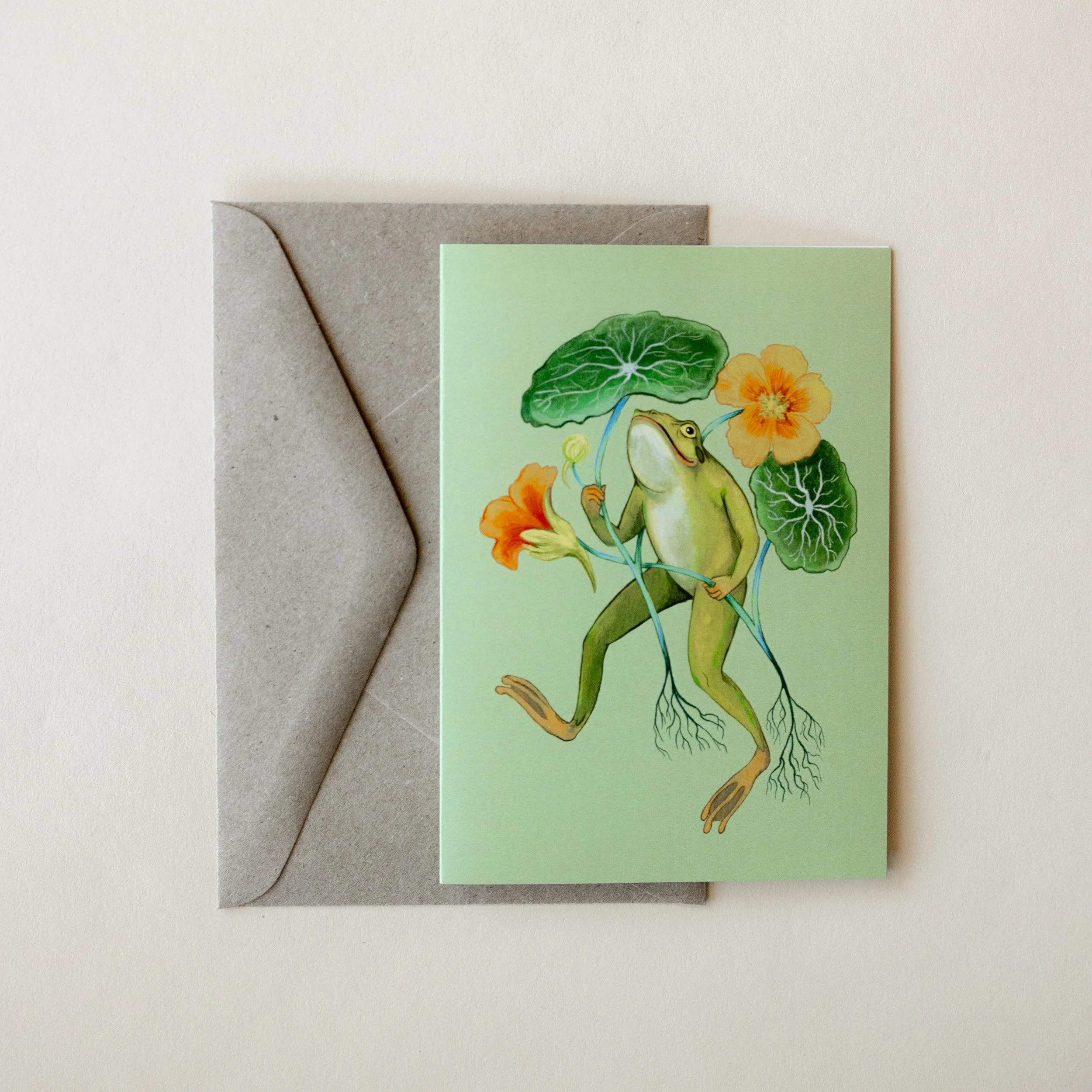 Happy Frog Greeting Card
