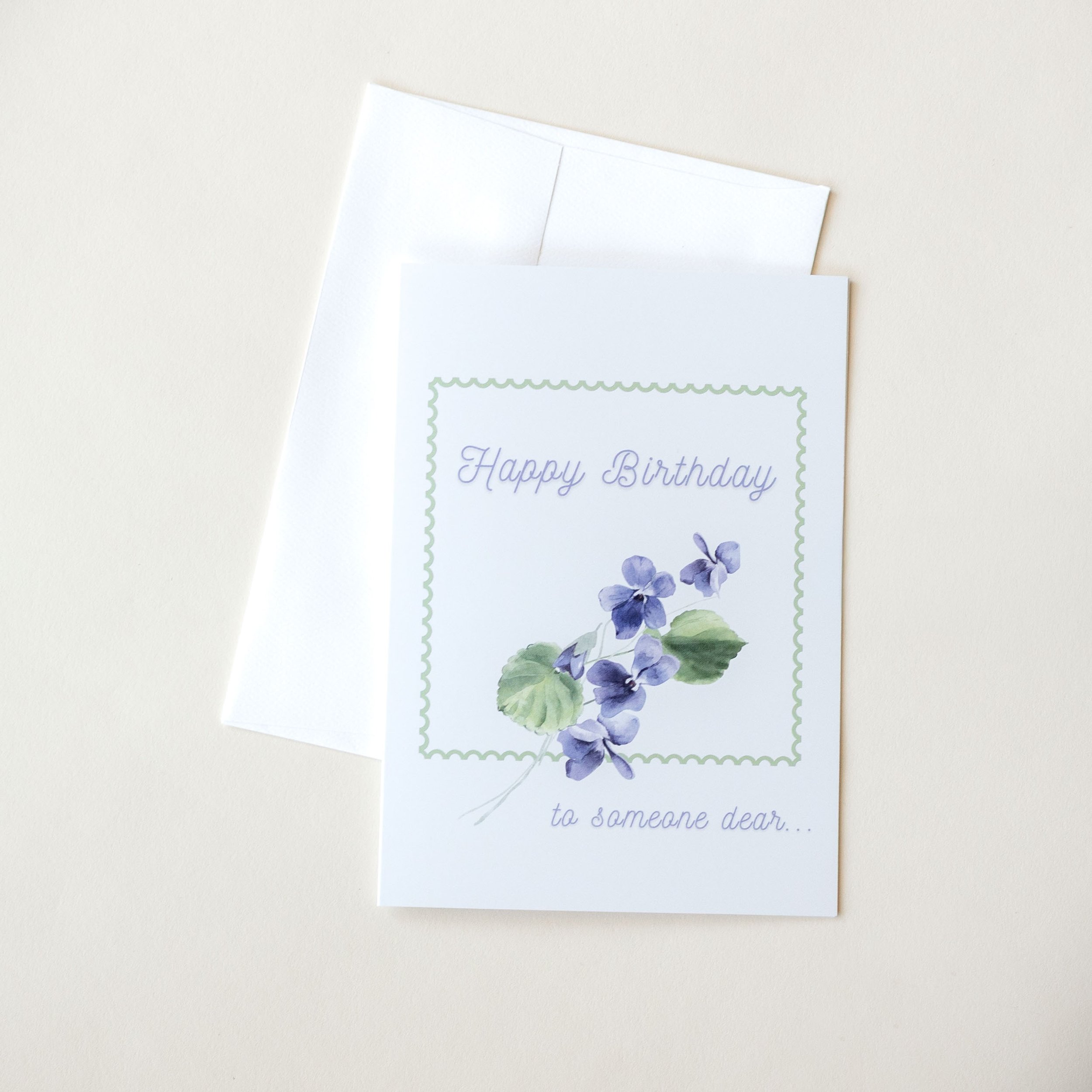 Happy Birthday Violets Card