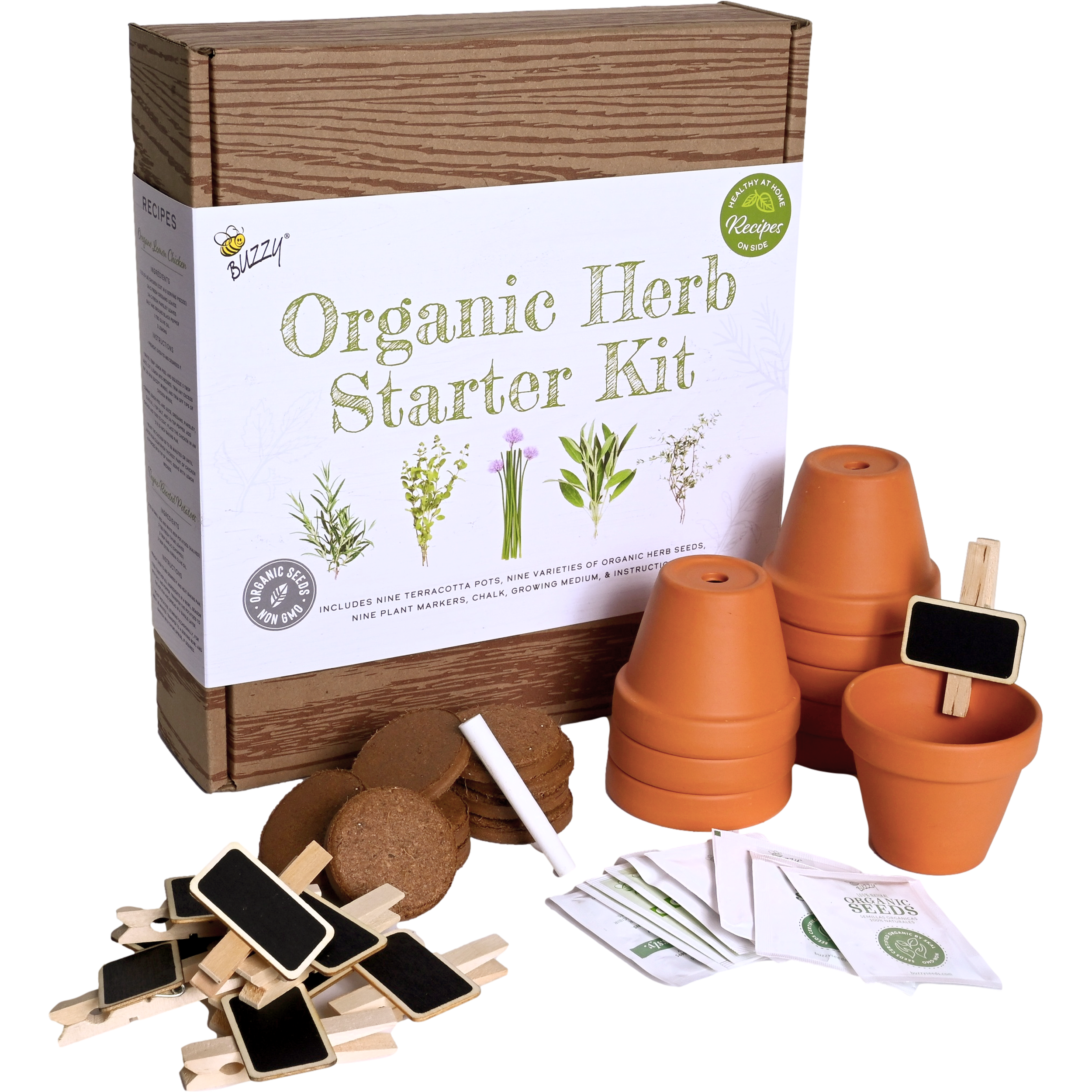 Organic Herb Starter Kit | 9 Herb Indoor Grow Set