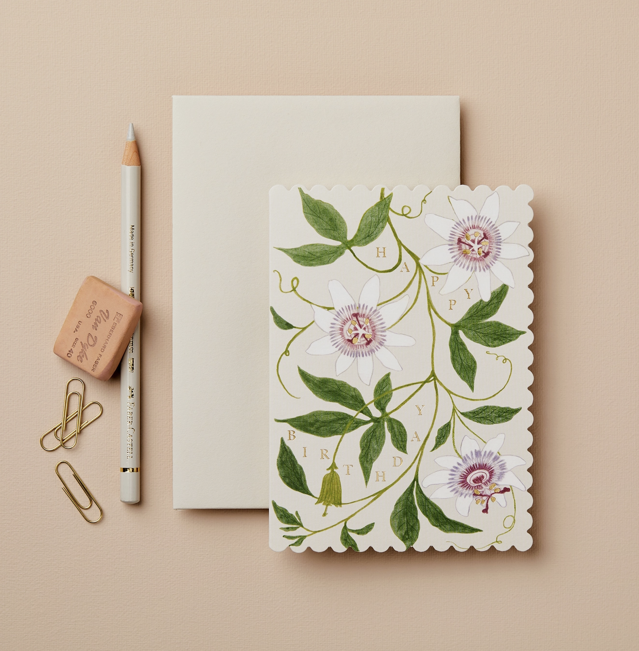 Passionflower "Happy Birthday!" Card