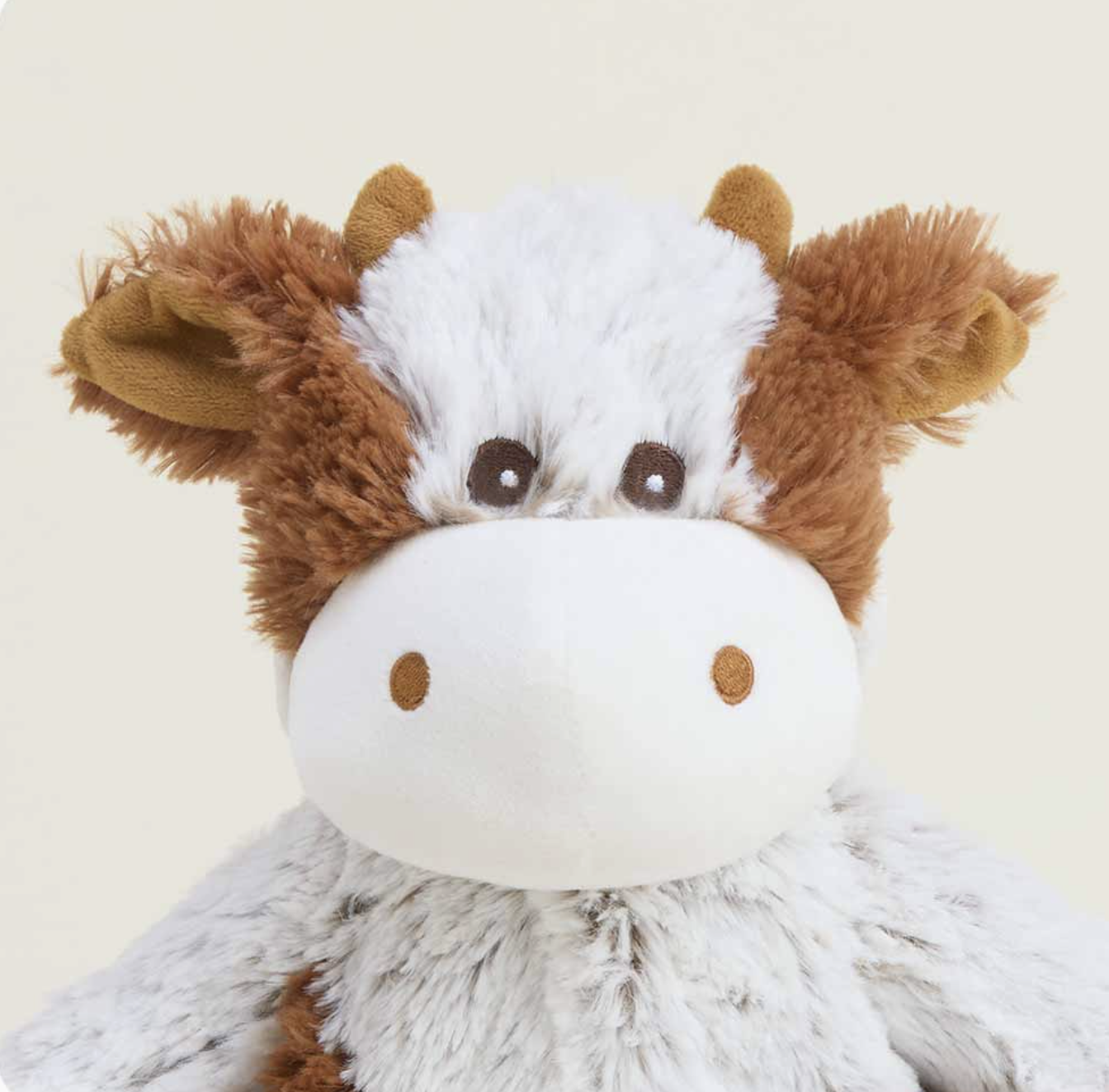 Warmies Cinnamon Latte Cow (Up Close).png