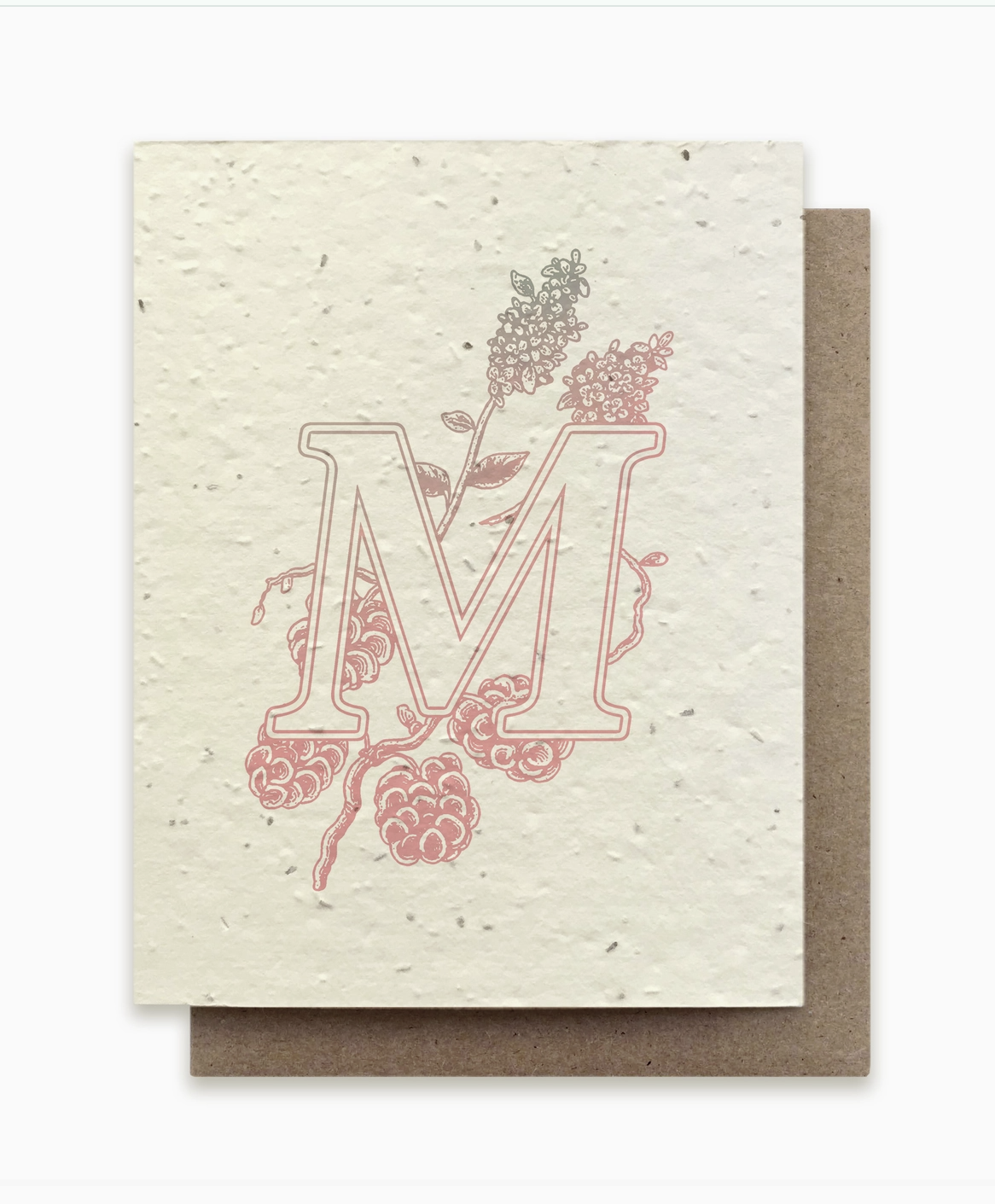 Monogram Alphabet "M" Plantable Wildflower Seed Card