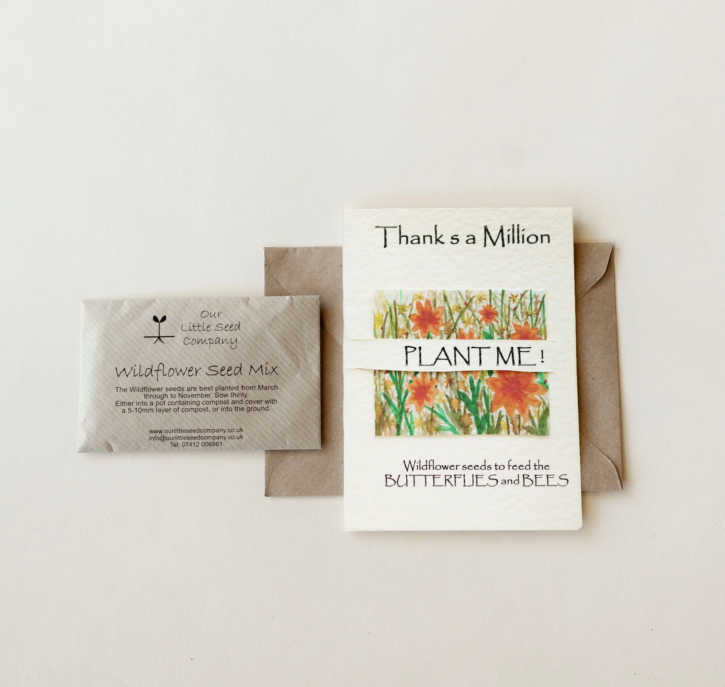 Thanks a Million Greeting Card, Plantable Seed Paper