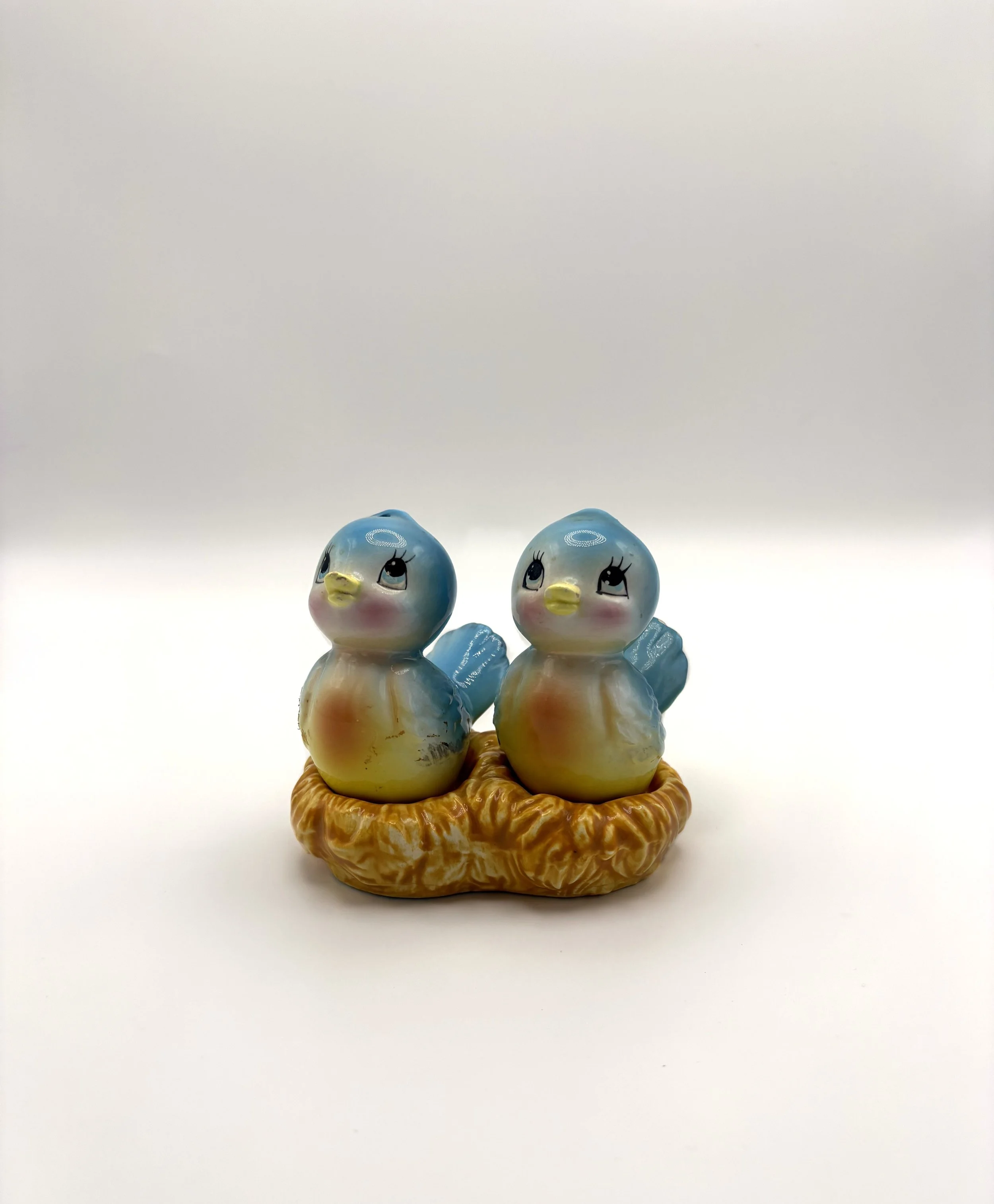 Vintage Norcrest Bluebirds in Nest Salt & Pepper Shakers