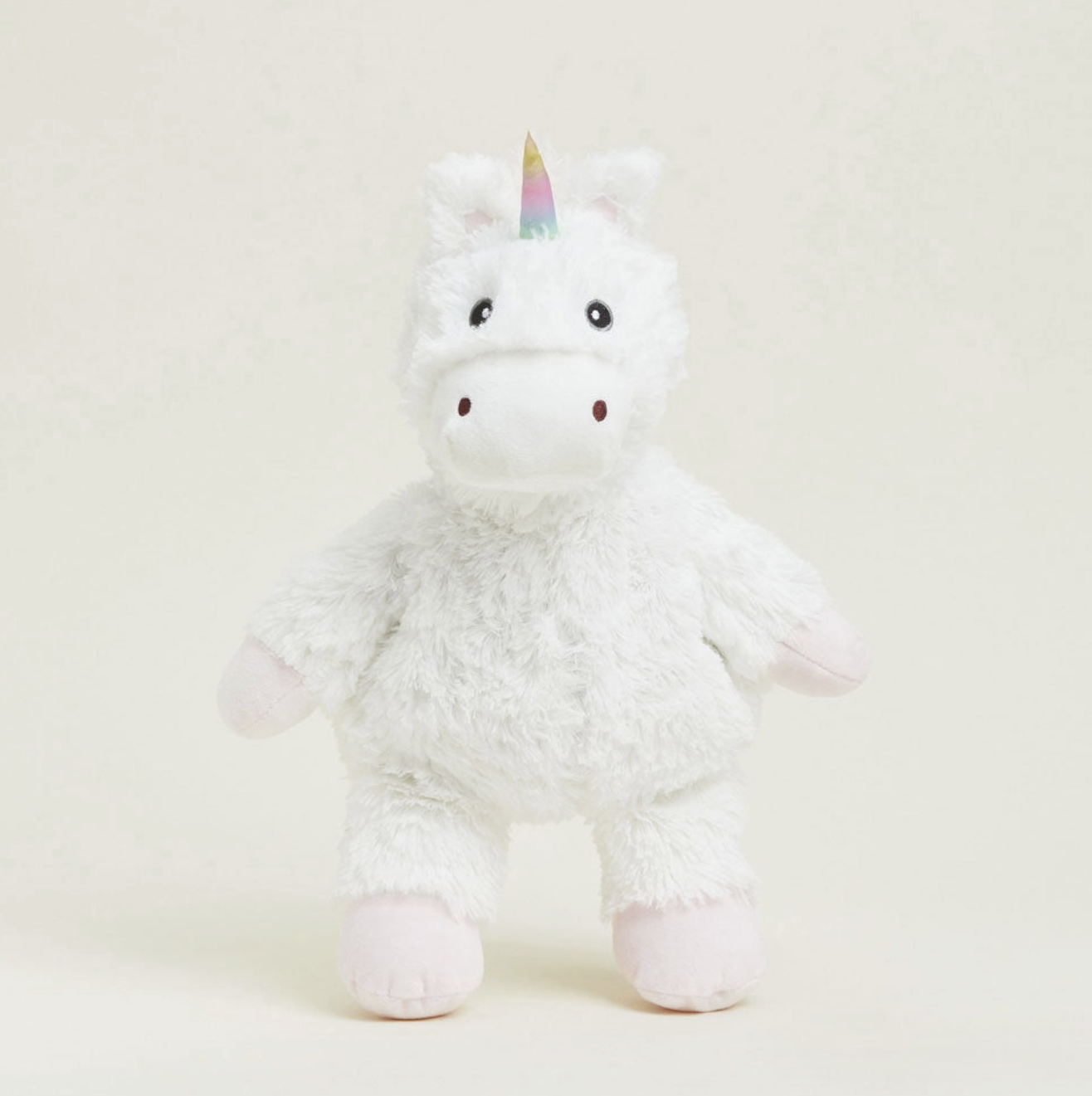 White Unicorn Warmies Standing.png
