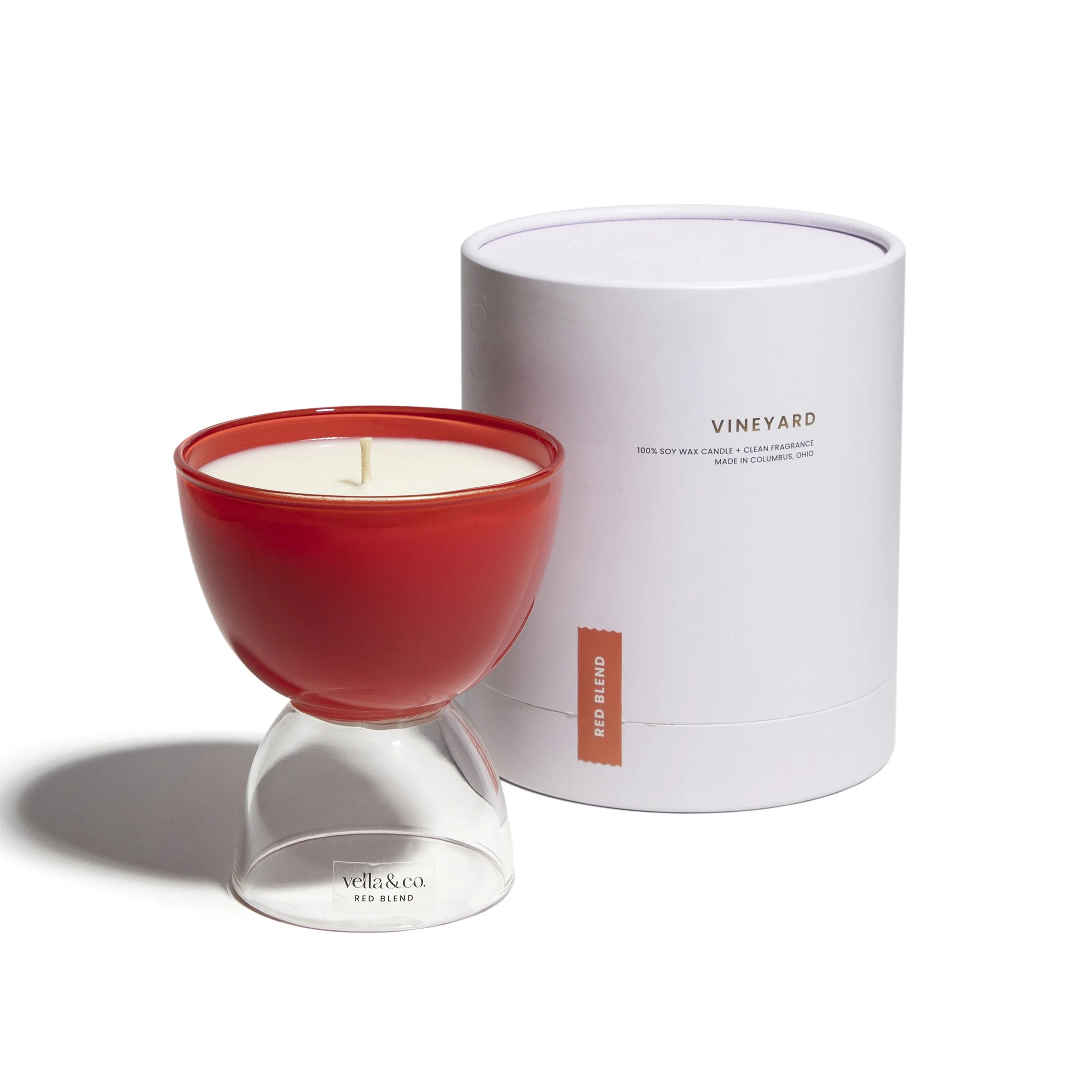 Red Blend Wine-Inspired Soy Candle in Reusable Glass