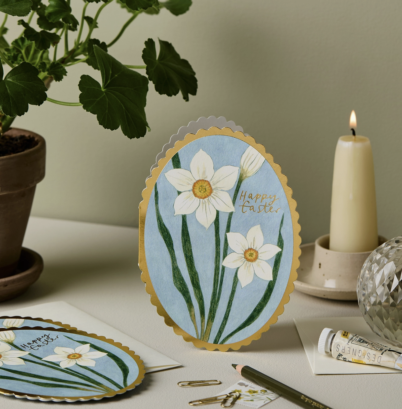 Happy Easter Daffodil Card