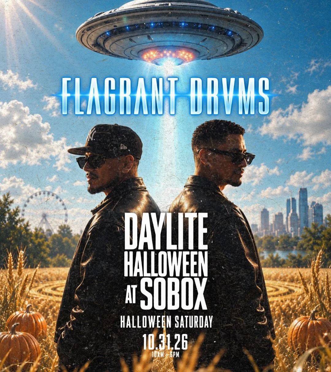 ORLANDO, WELCOME FLAGRANT DRVMS @flagrantdrvms 

HEADLINING DAYLITE HALLOWEEN! 🥁🔥🥁

Releasing on HUGEL&rsquo;s Make The Girls Dance Records, submitted for 2026 Latin Grammy&reg; consideration and #1 on Traxsource&mdash;the New York-born, Colombian