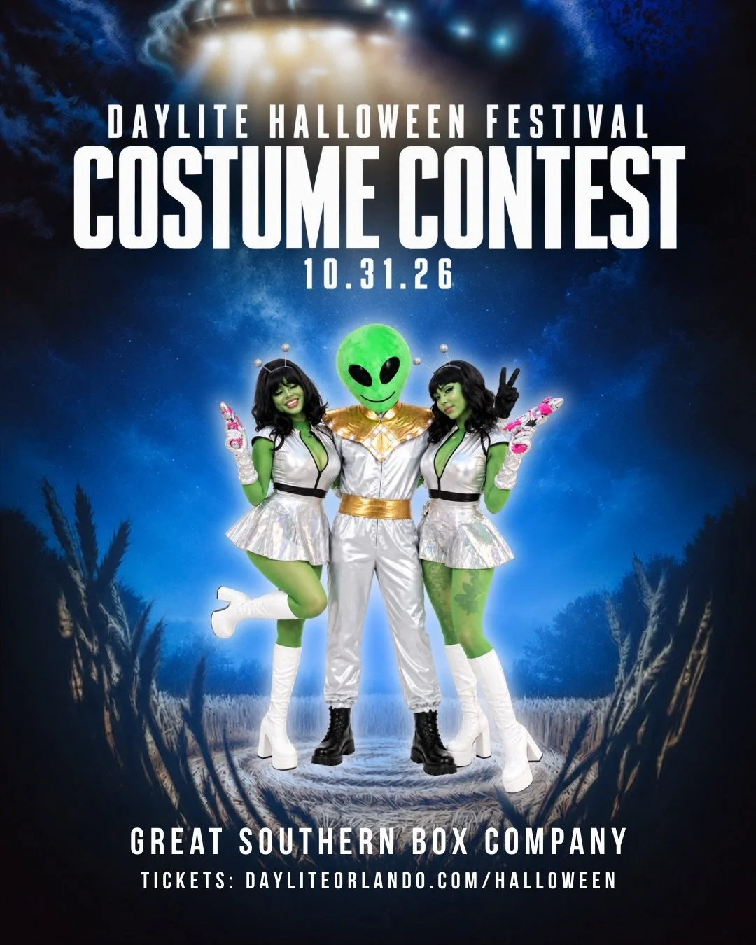 Halloween just got competitive 👀 

Come dressed to WIN at the Daylite Halloween Festival Costume Contest.

🔥 $300 CASH PRIZE + DAYLITE MERCH is on the line for the best costume in the building.

Go big. Get creative. Come as a group, a character, a