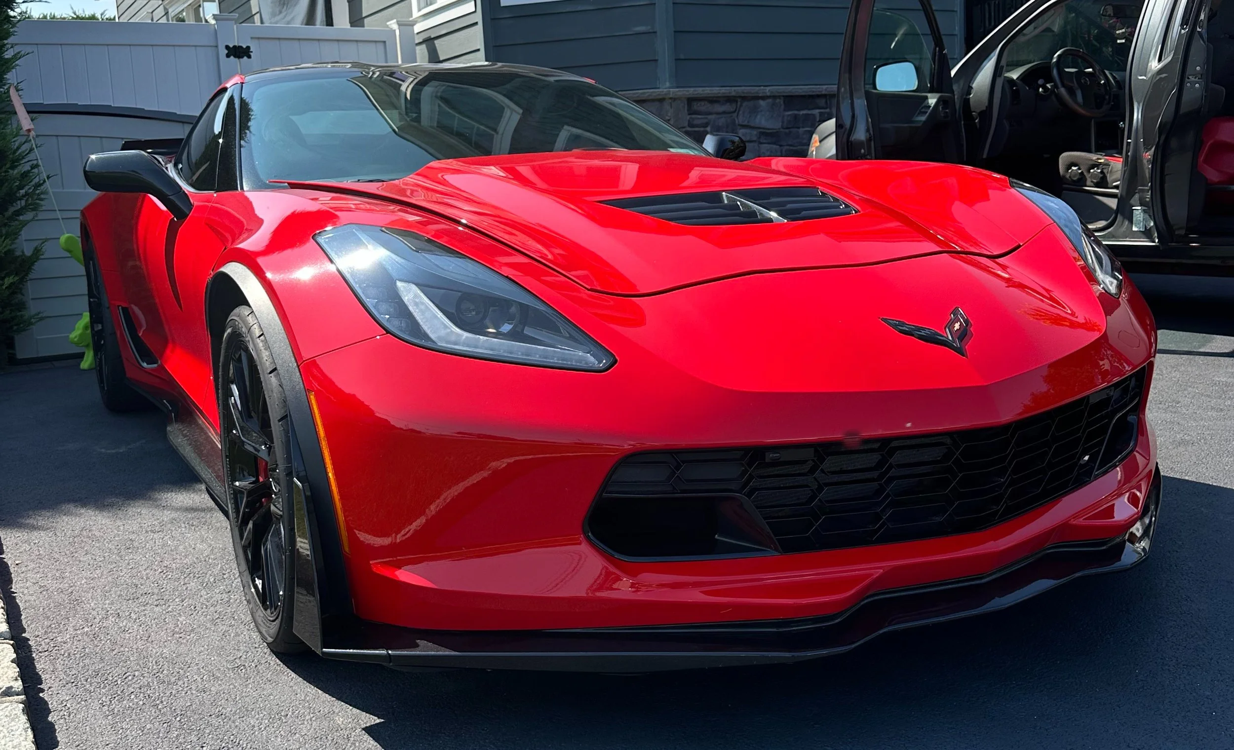 Exterior mobile auto detailing by Glossfix at customers location in Brightwaters NY